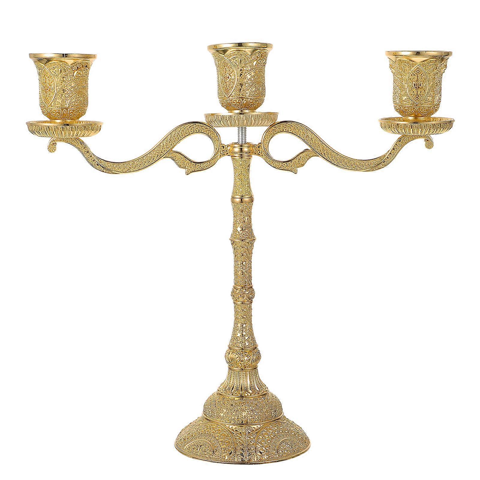 Home Candlestick Ornament European Style Function 2Pcs Candleholder