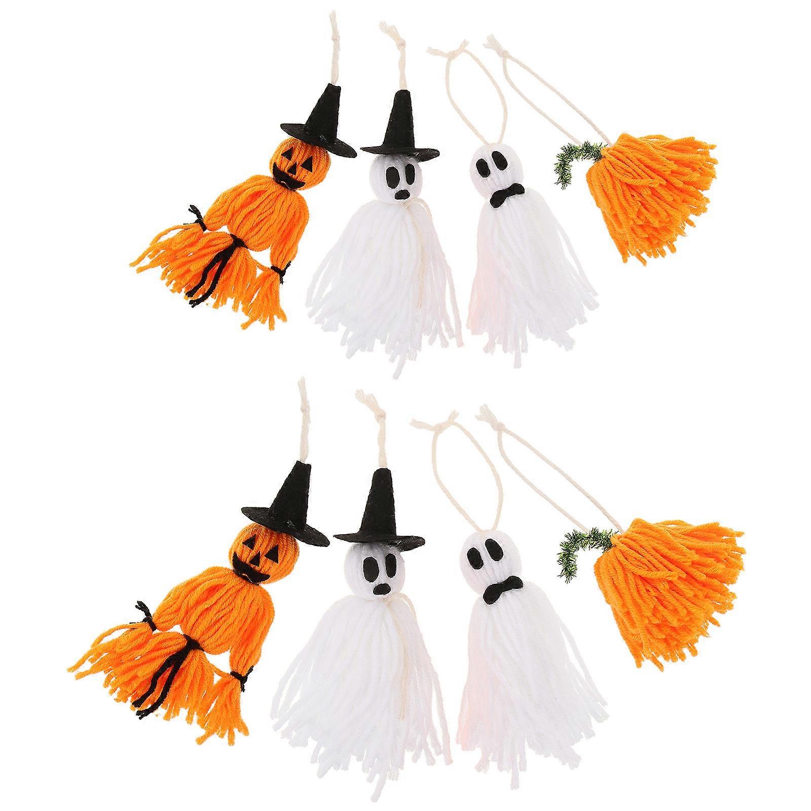 Halloween Ghost Decor Yarn Ghost Hanging Ornaments for Party 24Pcs