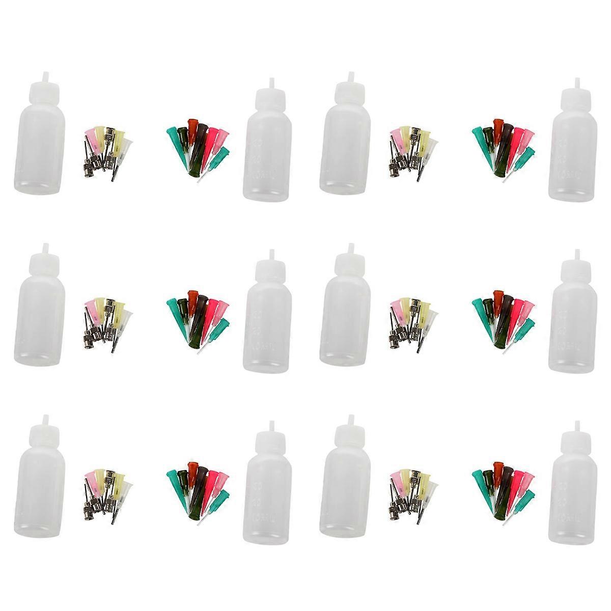 16 pc/Set Henna Kit Applicator Nozzles Bottles Paste Tattoo