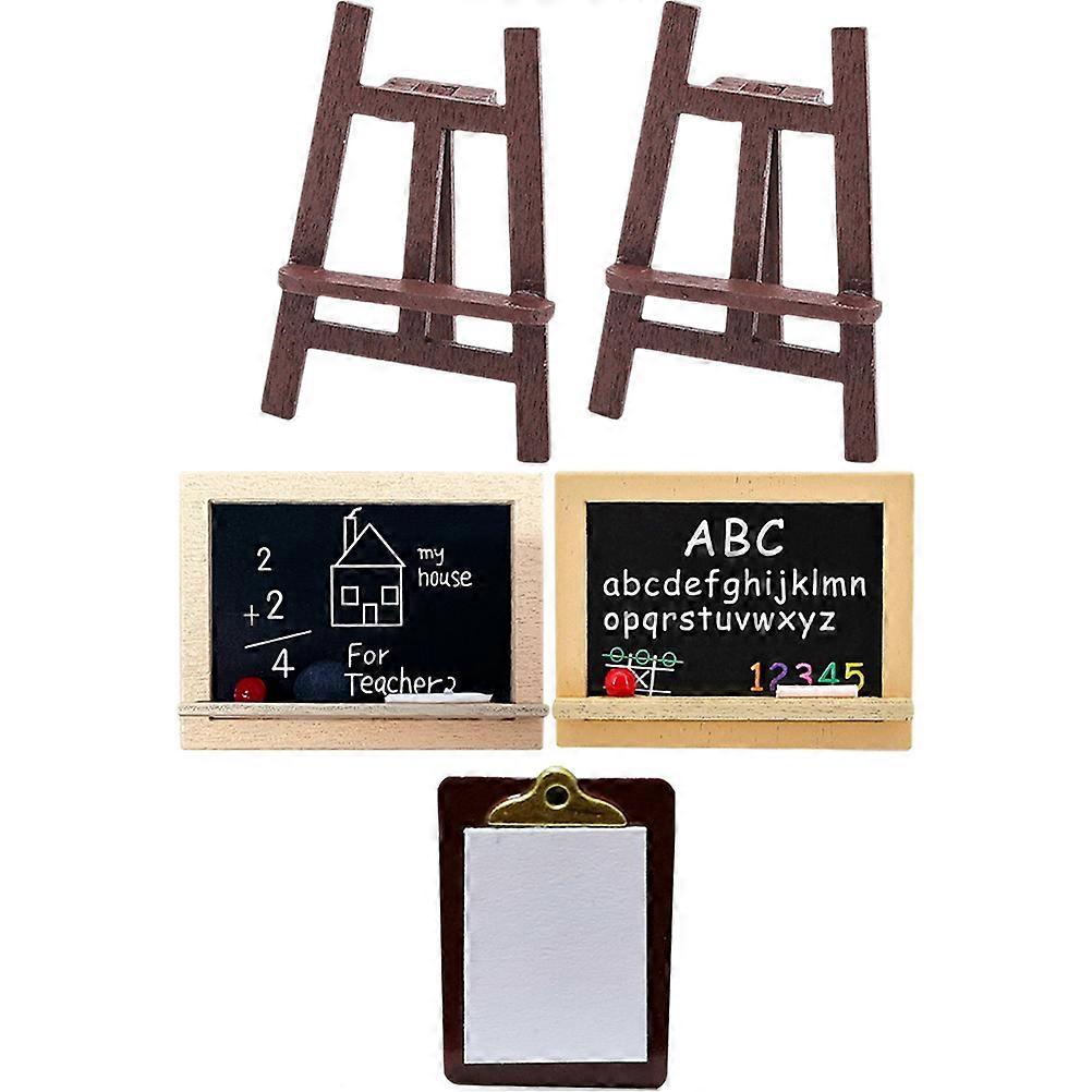 Mini Painting Board Tool for Decoration with 2Sets Mini House Easel
