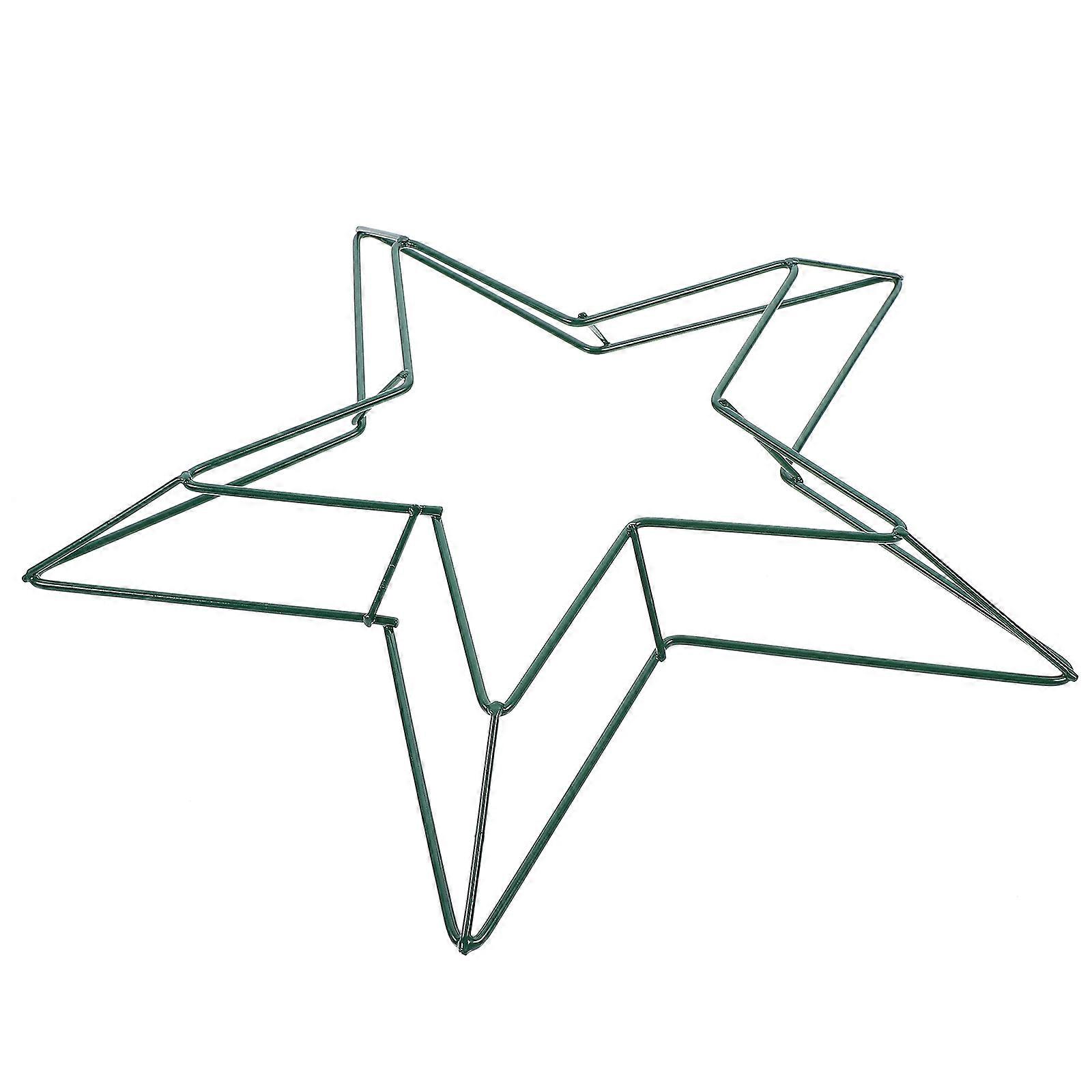 DIY Craft Hanging Iron Pentagram Decor 6Pcs Green Five-Pointed Shape