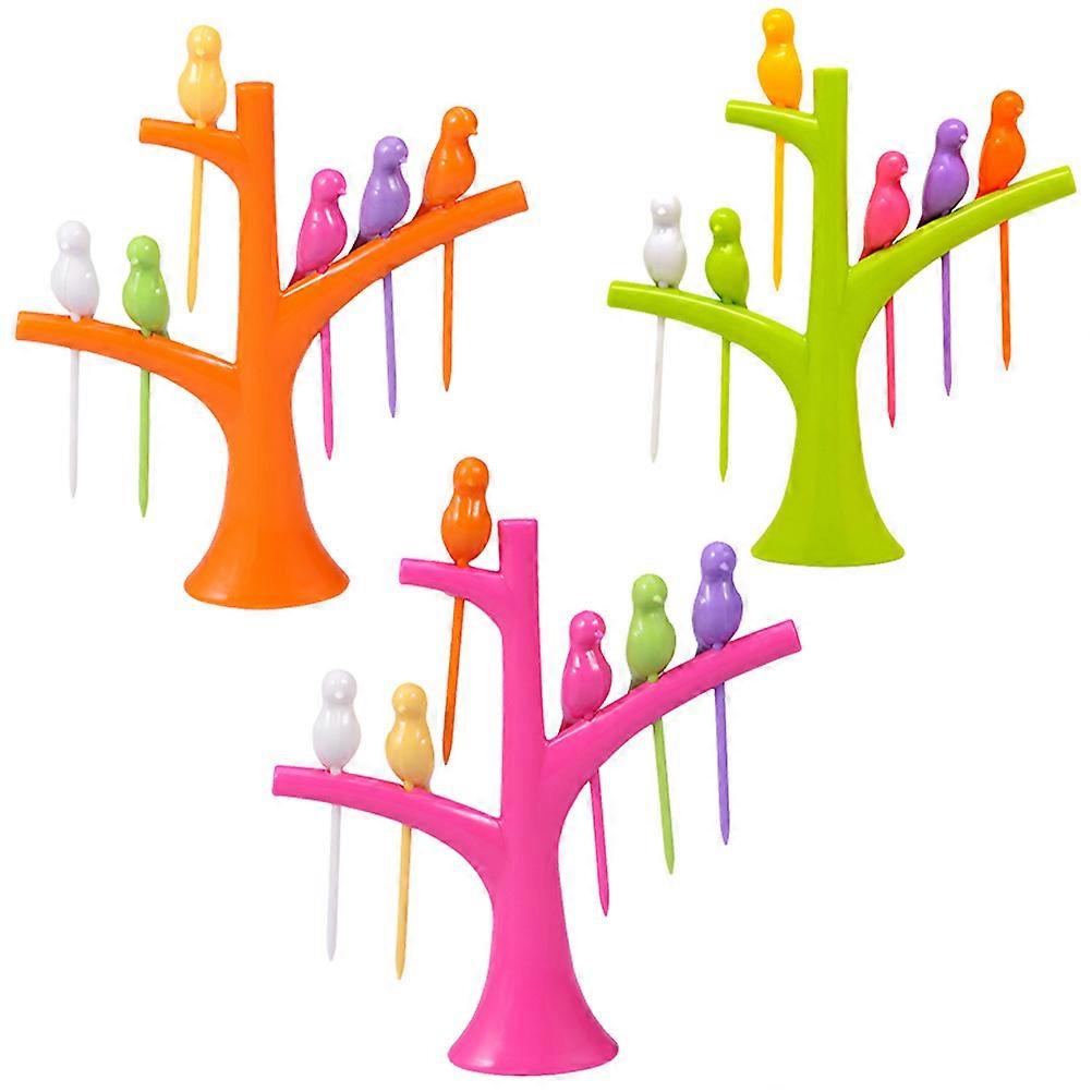Bird Shaped Food Picks for Decoration 9Sets