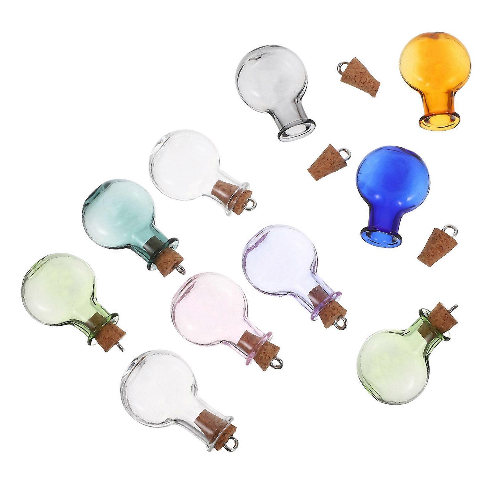 Bottles Small Glass Bottles for Storage Use 10Pcs with Cork Stoppers