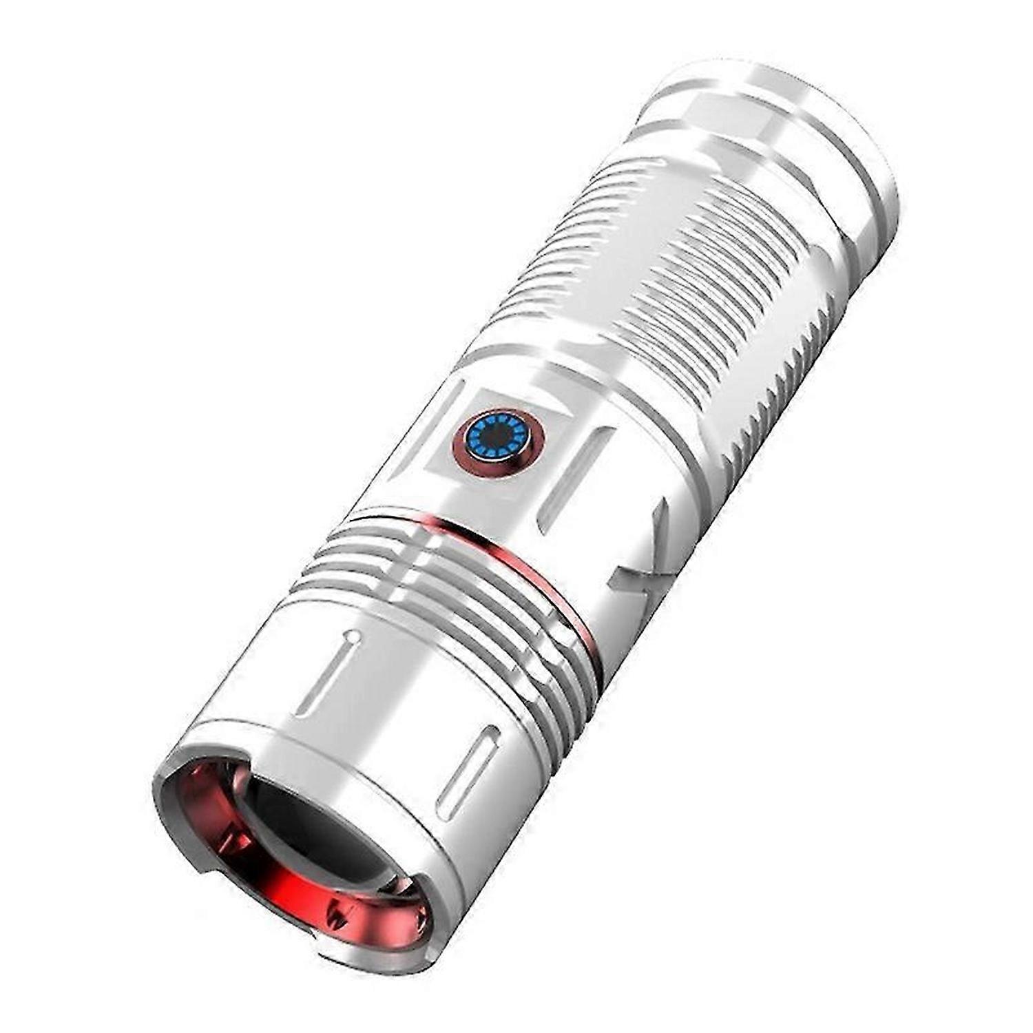 Outdoor White Laser Telescopic Zoom Flashlight