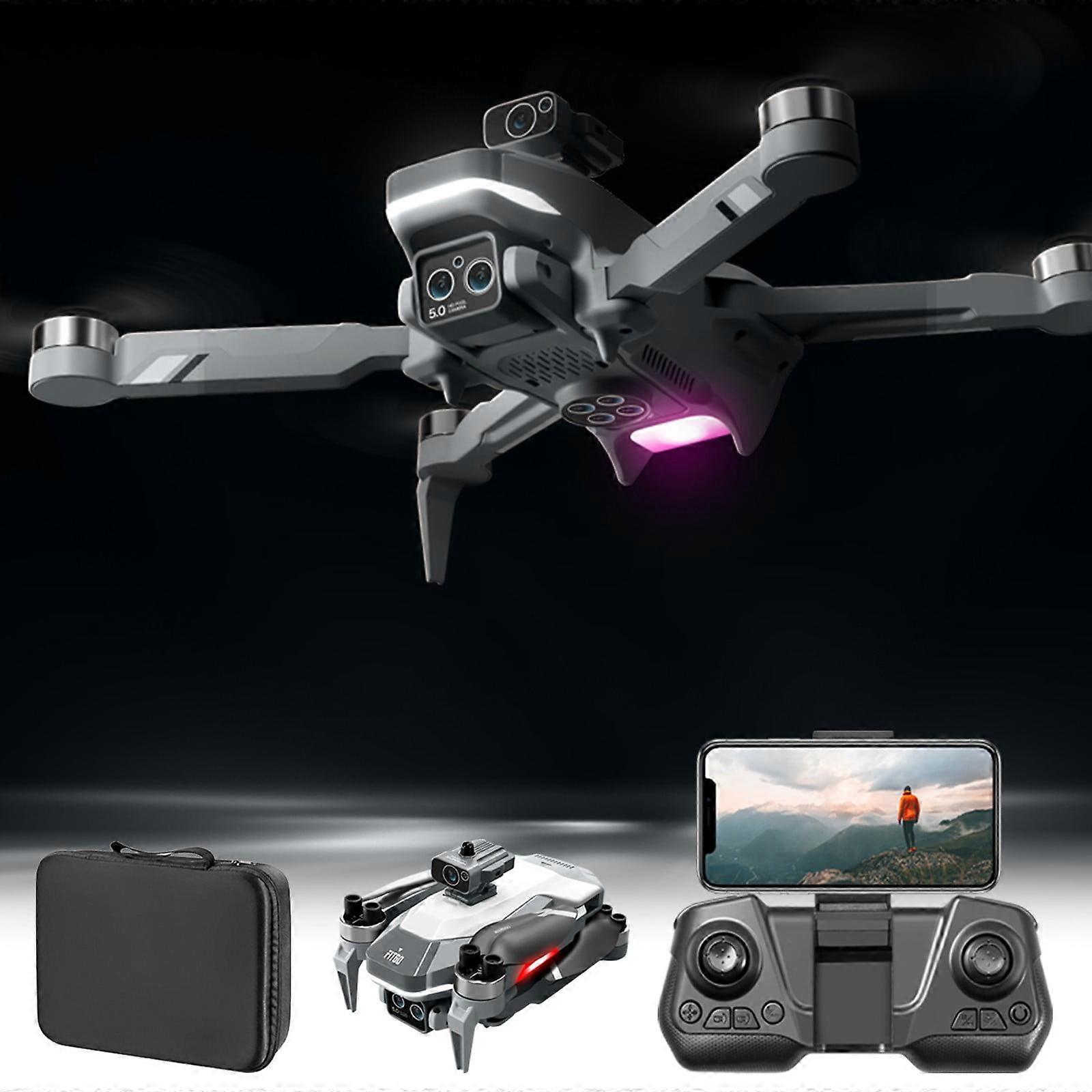 Small Drone with Camera, Brushless Motor, Wind Resistance, Headless Mode, Gesture Control, FPV RC Quadcopter for Adults & Beginners