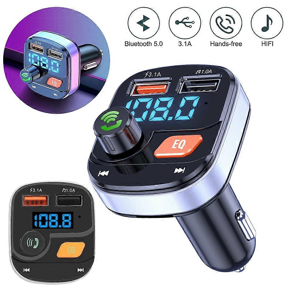 M optimized Wireless FM Transmitter Dual USB Charging 5.0 Compatible Radio Adapter Receiver MP3 Player Hands-Free