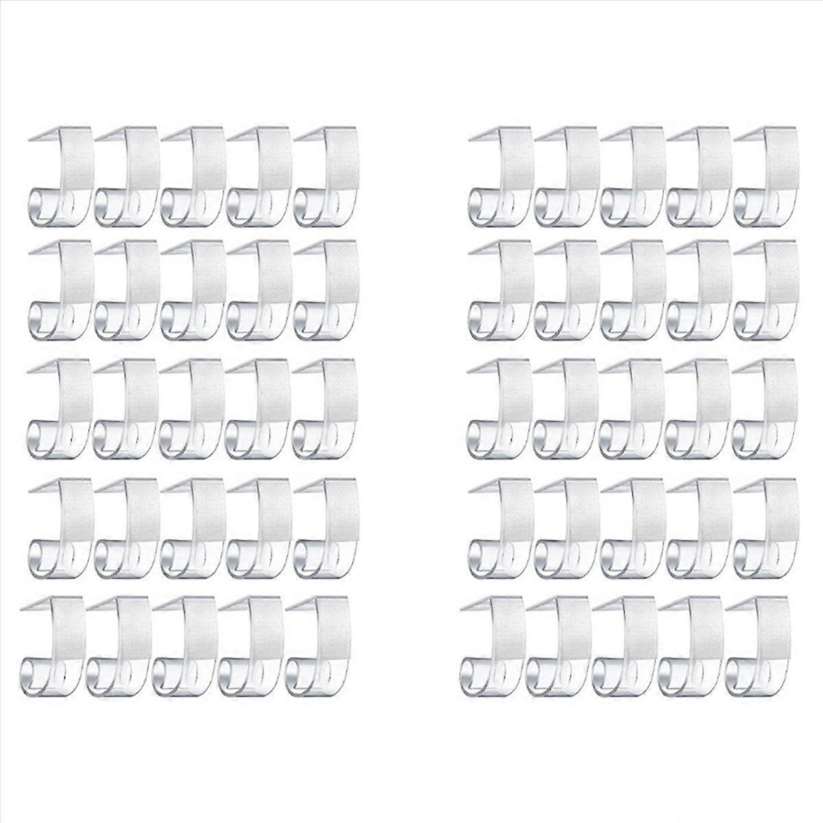 Table Skirting Clips Plastic Tablecloth Clips with Hook and Loop