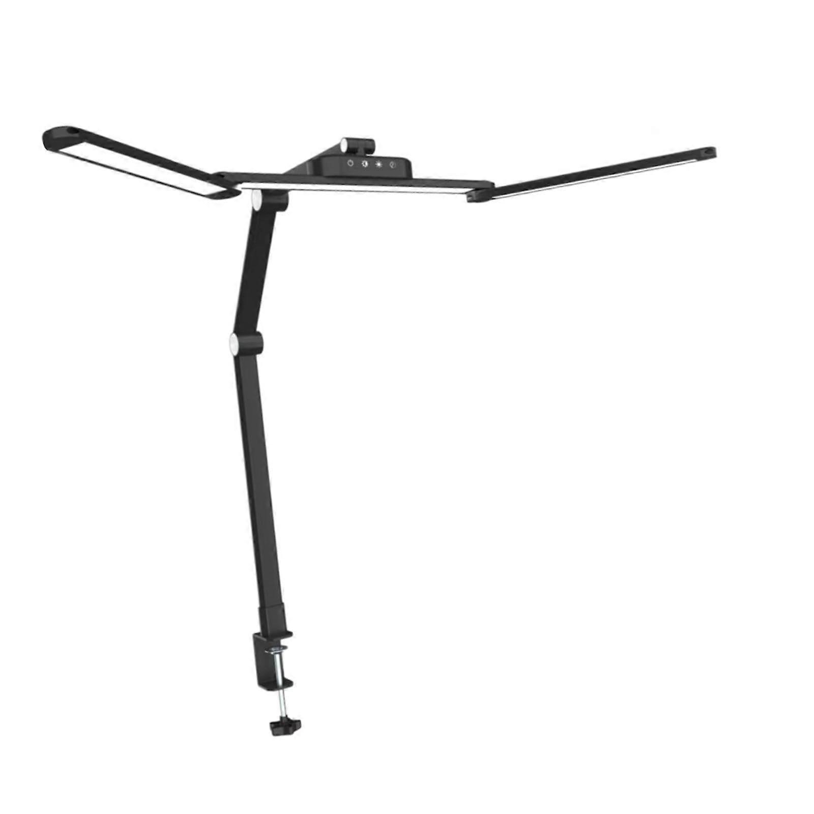 LED Desk Lamp With Clamp Mount Rotatable Adjustable Arm Dimmable Table Light For Home Office Bedroom Workbench
