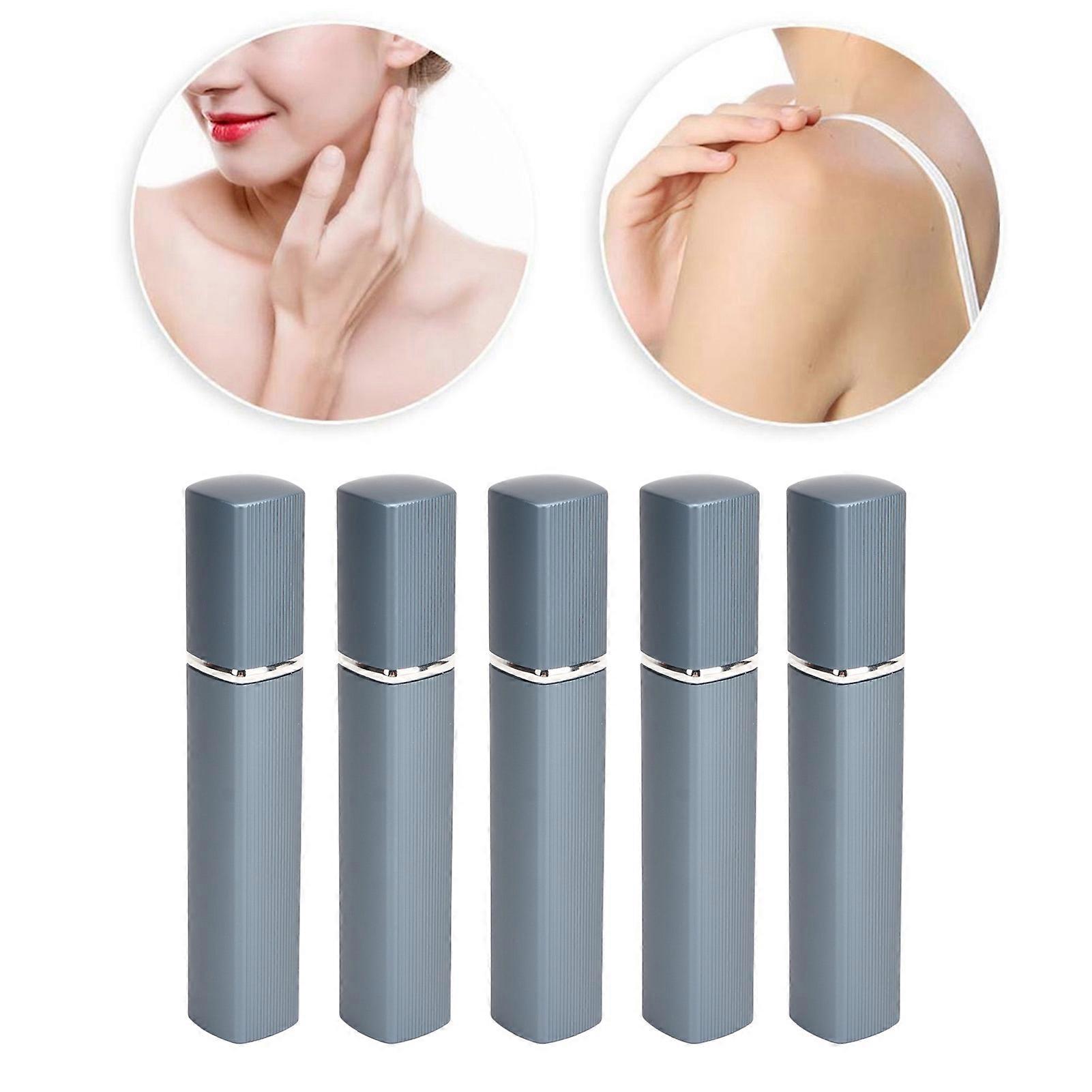 5pcs Travel Spray Bottles Eletrolytic Aluminium 12ml Refillable Perfume Bottles Durable Pocket Perfume Atomiser for Traveling Camping Blue 