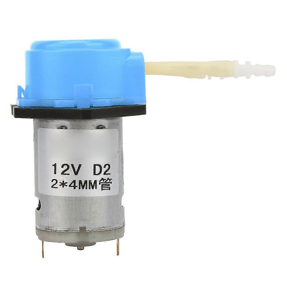 DC12V 蓝色微型水液体蠕动泵 水族箱实验室分析 2*4mm