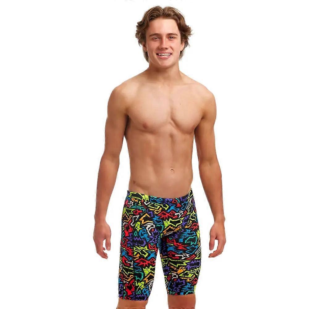 Funky Trunks Drenge Funk Me Training Swim Jammer - Sort/Multi