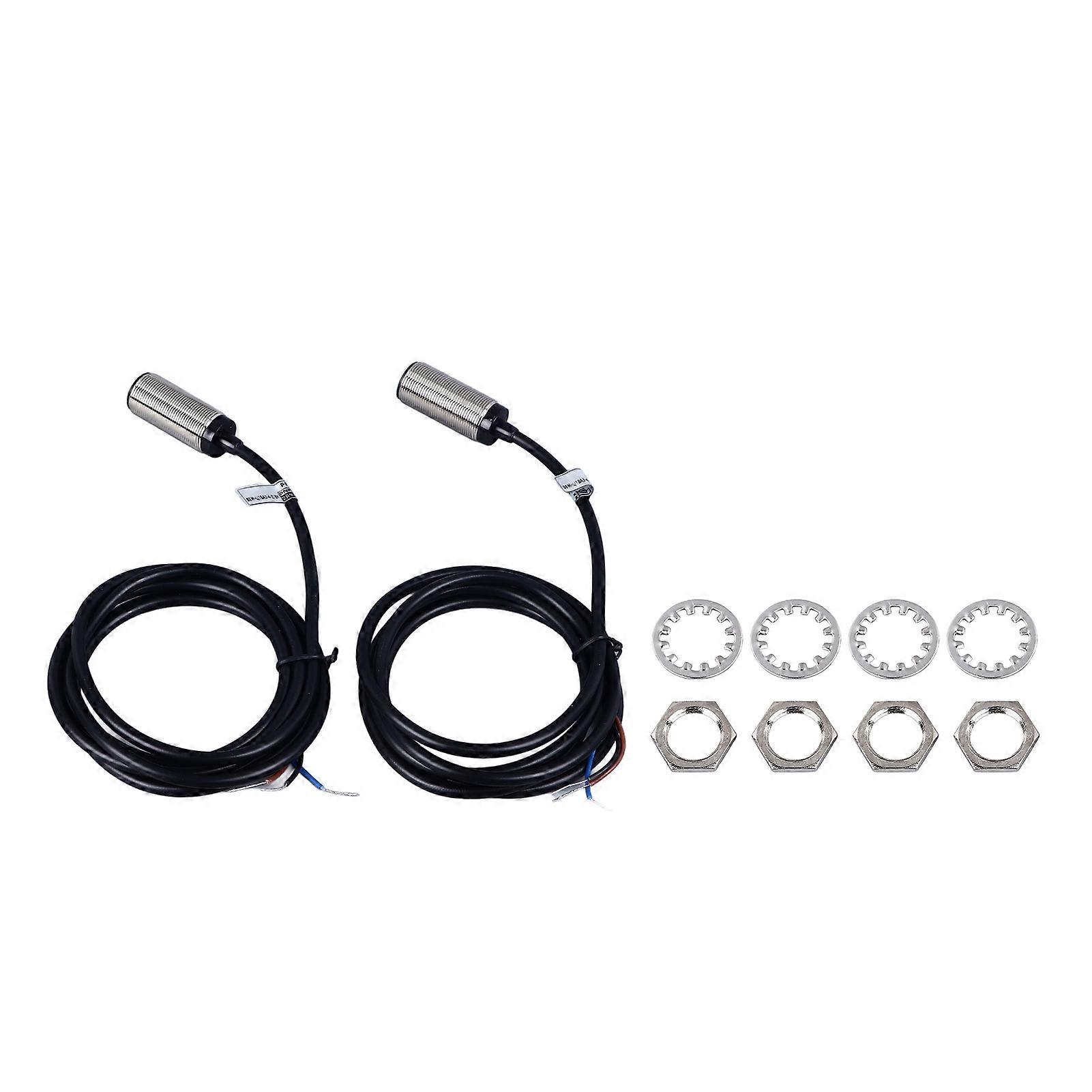 2 Pcs Inductive Proximity Sensor 4mm Detecting Distance DC 3 Wire PNP NO Inductive Approach Sensor