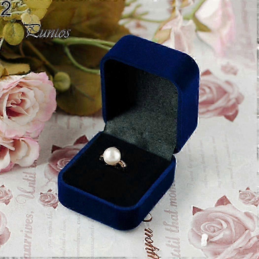 Fashion Square Lid Open Box Case - Ideal for Organizing & Displaying  Earring Rings as a Gift