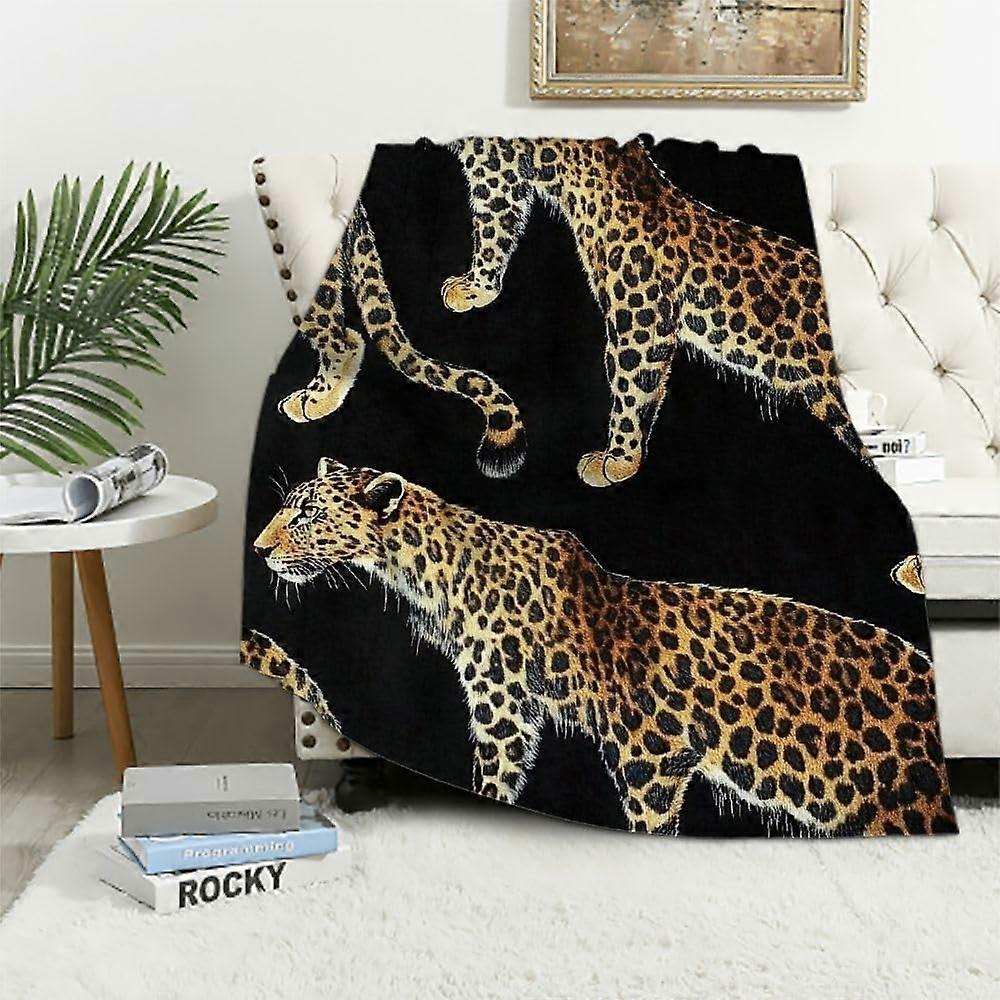 Funny Cheetah Throw Blanket - Soft Plush, Lightweight & Warm Flannel for Couch, Bed, Travel - 40x50in