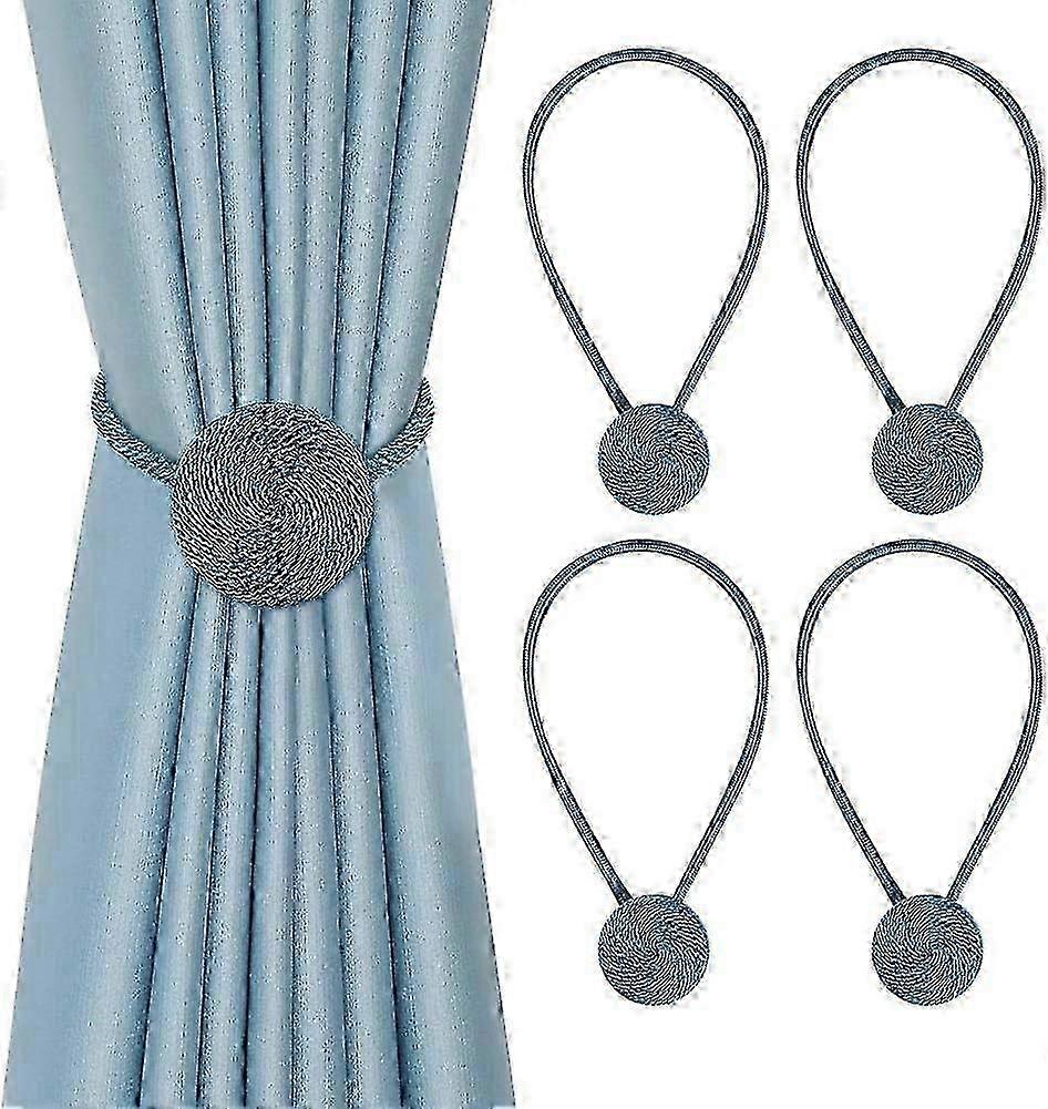 Decorative Magnetic Curtain Tiebacks, 50cm, Modern Holdbacks for Sheer Curtains (Royal Blue)