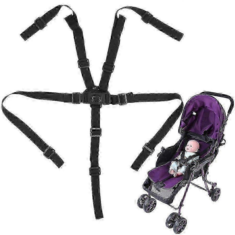 Baby Universal 5 Point Harness Belt Adjustable Strap For Stroller