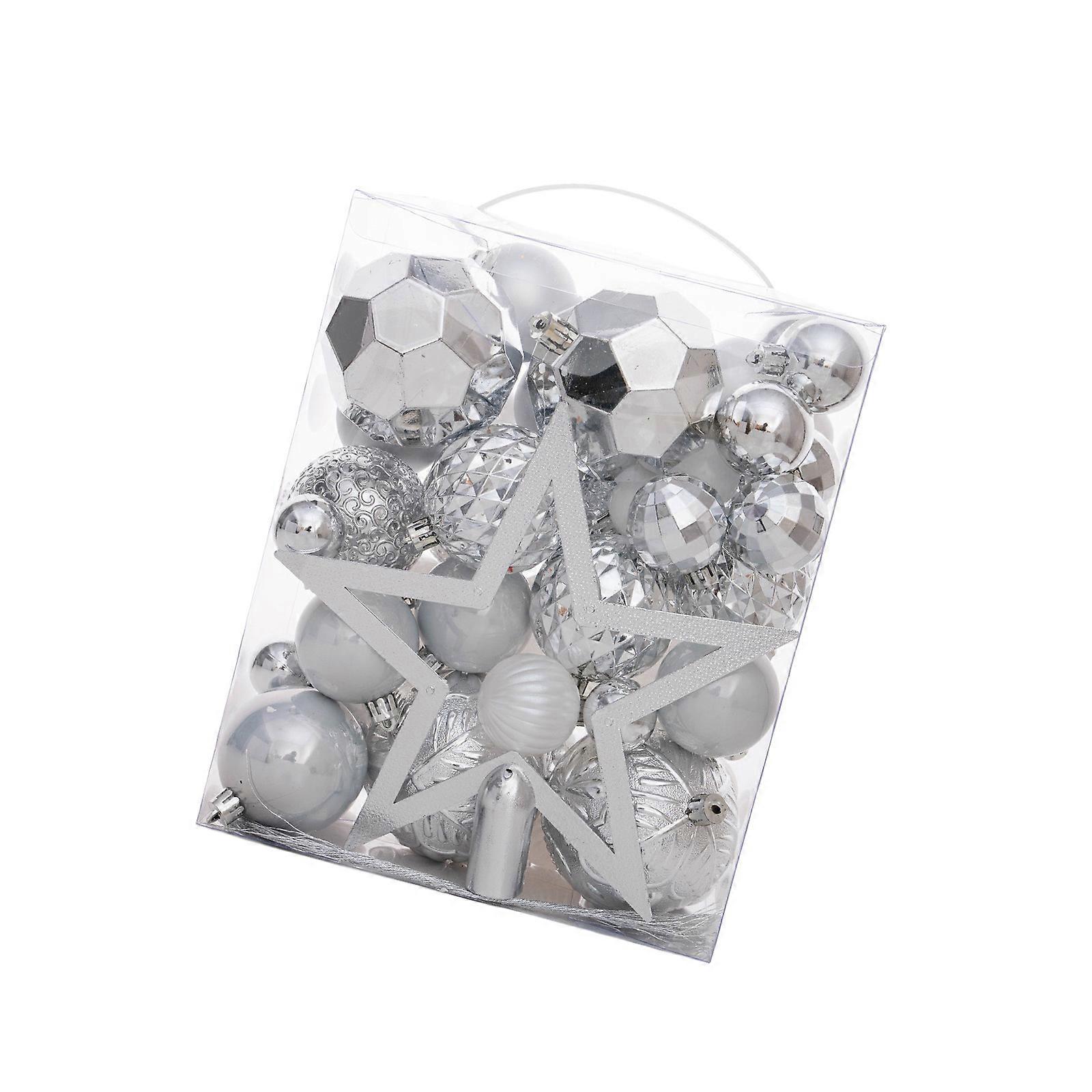 User Friendly Efficient Christmas Ornament Assortment With Shatterproof Tree Toppers Star For Home Decoration  Silver