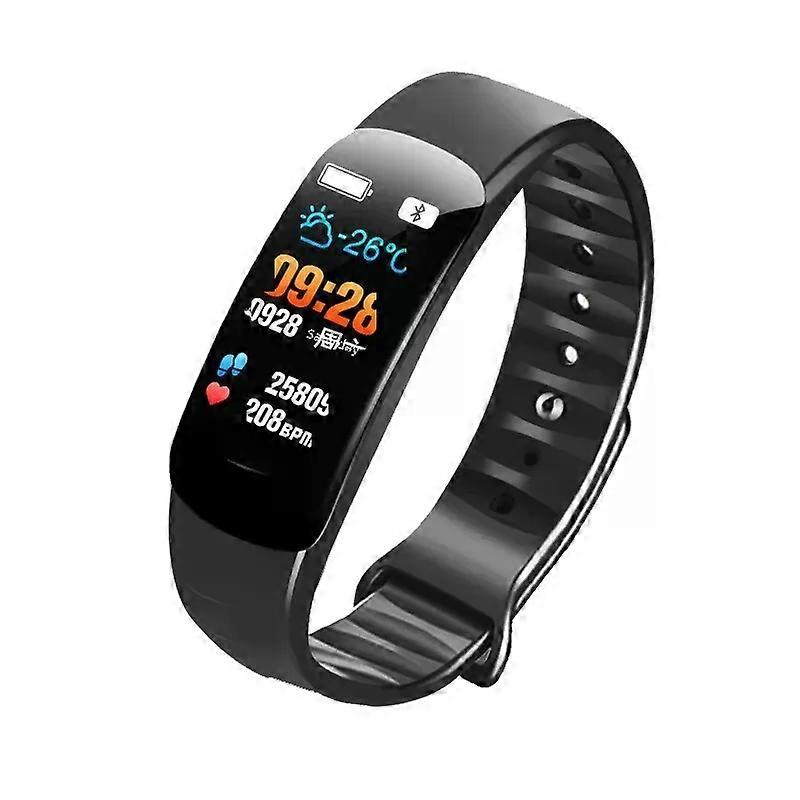 C1plus Smart Bracelet Pressure Heart Rate Oxygen Color Screen Bluetooth Pedometer Sports Bracelet Watch Factory Direct