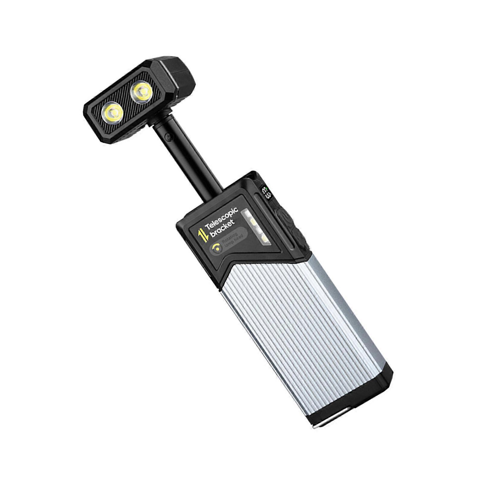 Telescopic LED Work Light 5 Lighting Modes Adjustable Head 180Degree Rotation IP44 Waterproof Suitable for Outdoor Use Multicolor