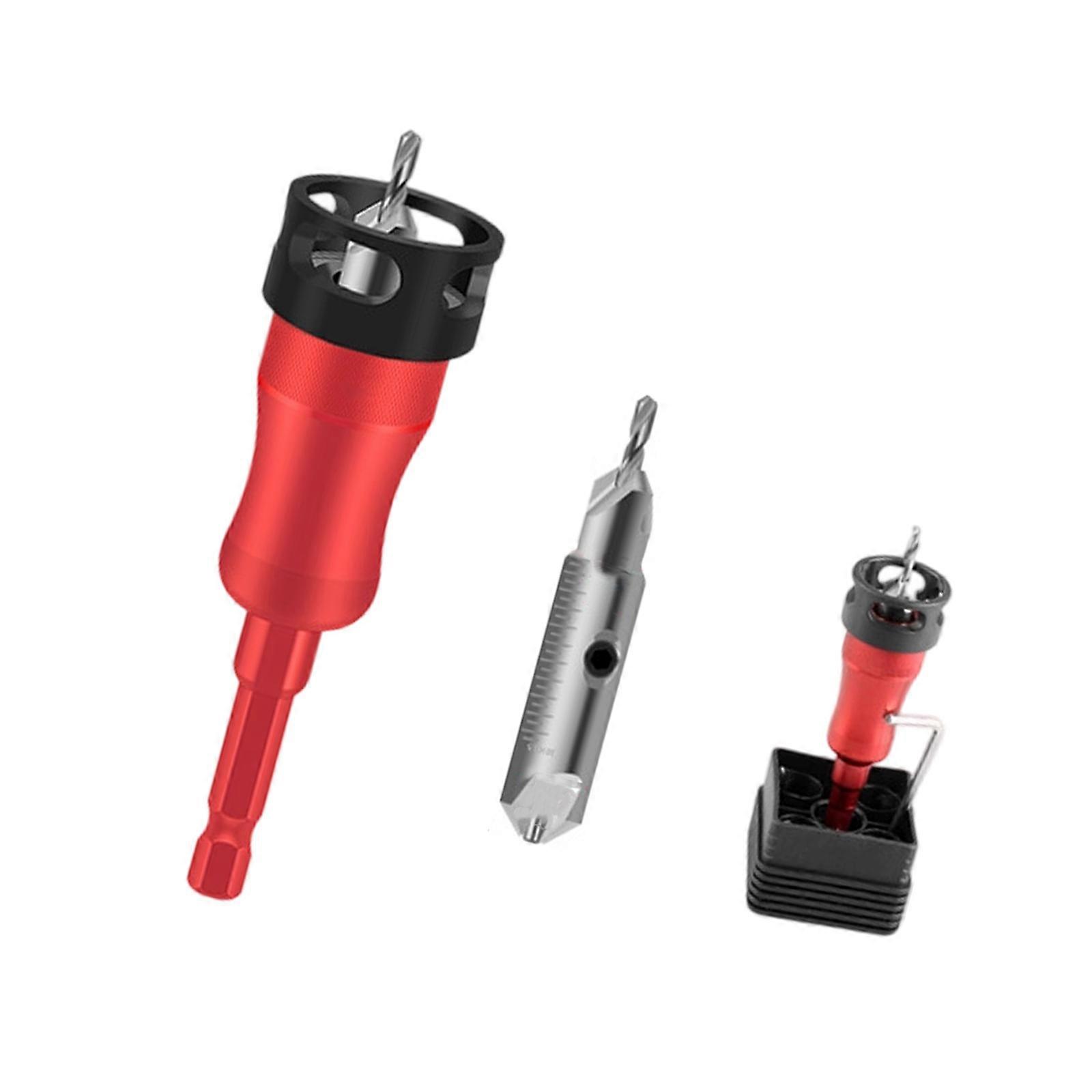 Precise Engineered 3 in 1 Countersink Cutter Drill Bit For Flawlessly Woodworking Result On Softwood Hardwood Surfaces Multicolor