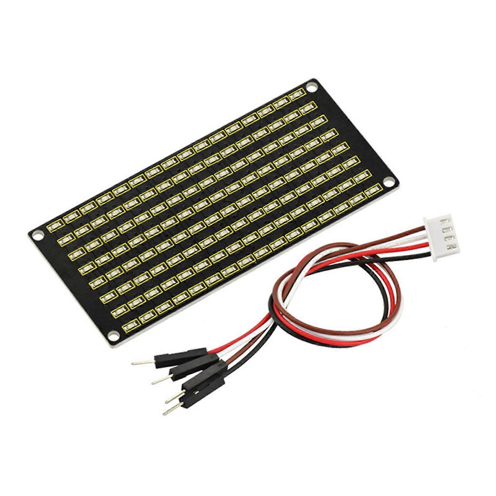Wide Temperature Extent 8x16 LED Control Component Using I2C Communication for Indoor and Outdoor Projects Multicolor