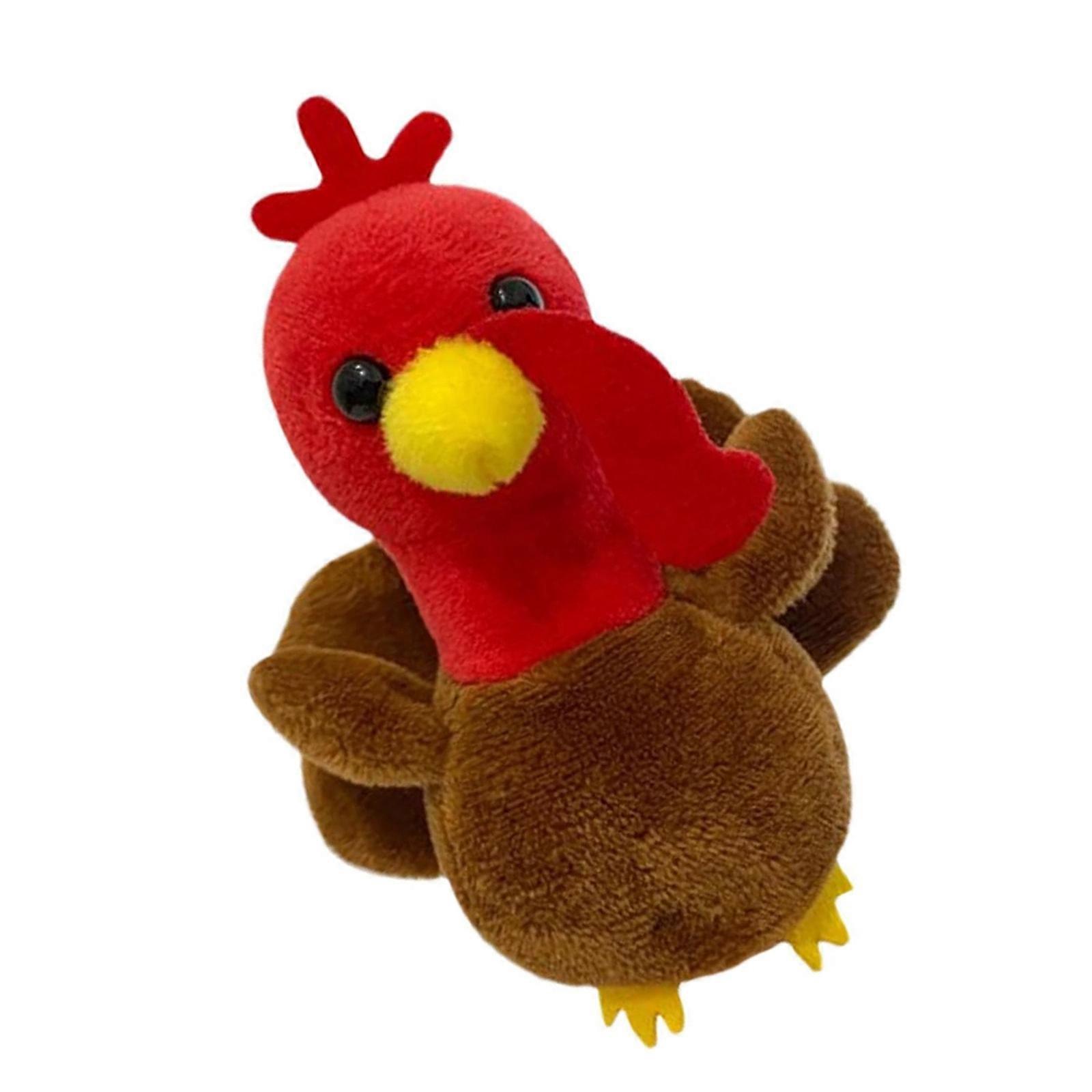 3D Plush Turkey Finger Puppet Animal Puppet Thanksgiving Goodie Bag Fillers Kids Interaction Puppet Story Telling Props Multicolor
