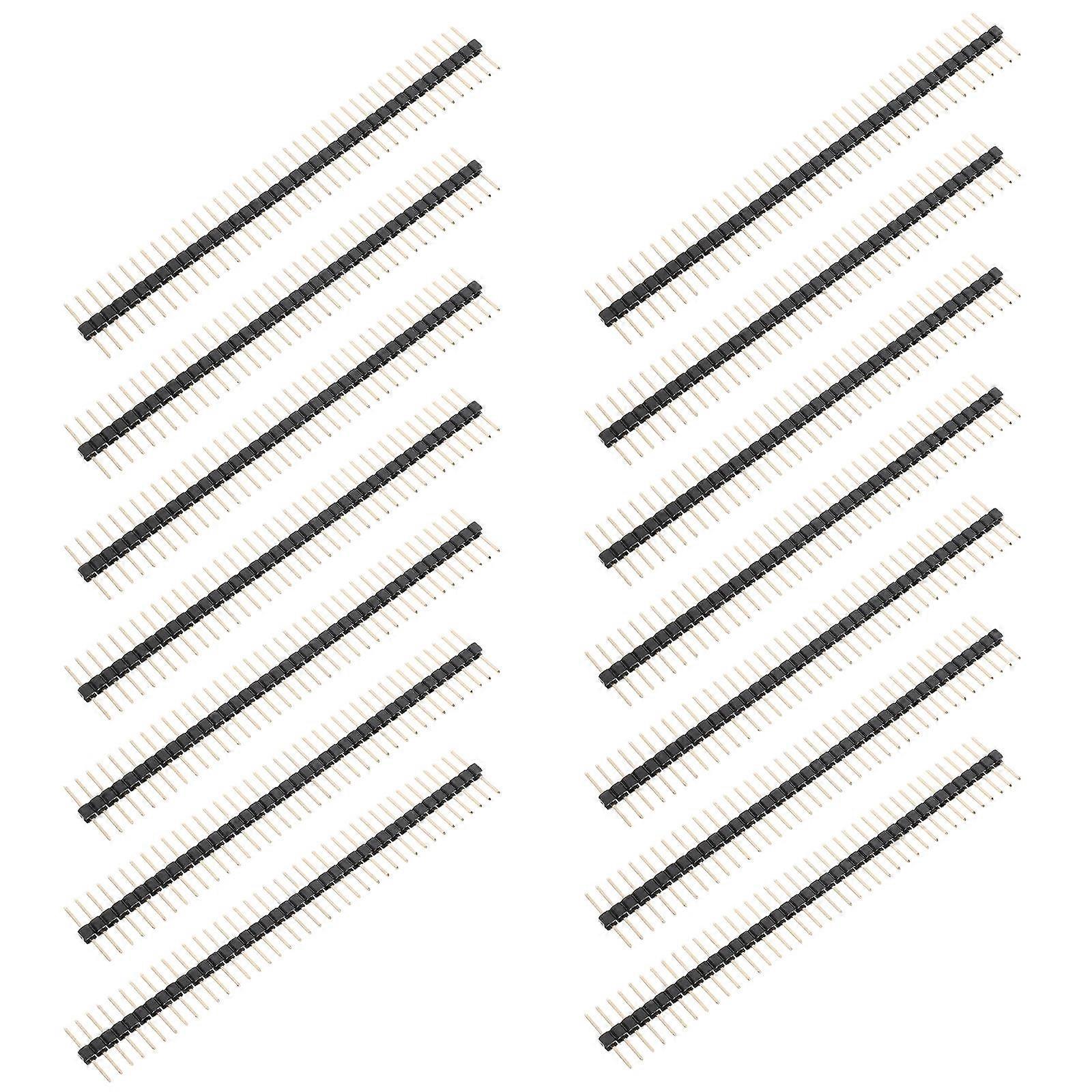 Golden 20Pcs Female Straight Pin Header for Versatile Electronic Use