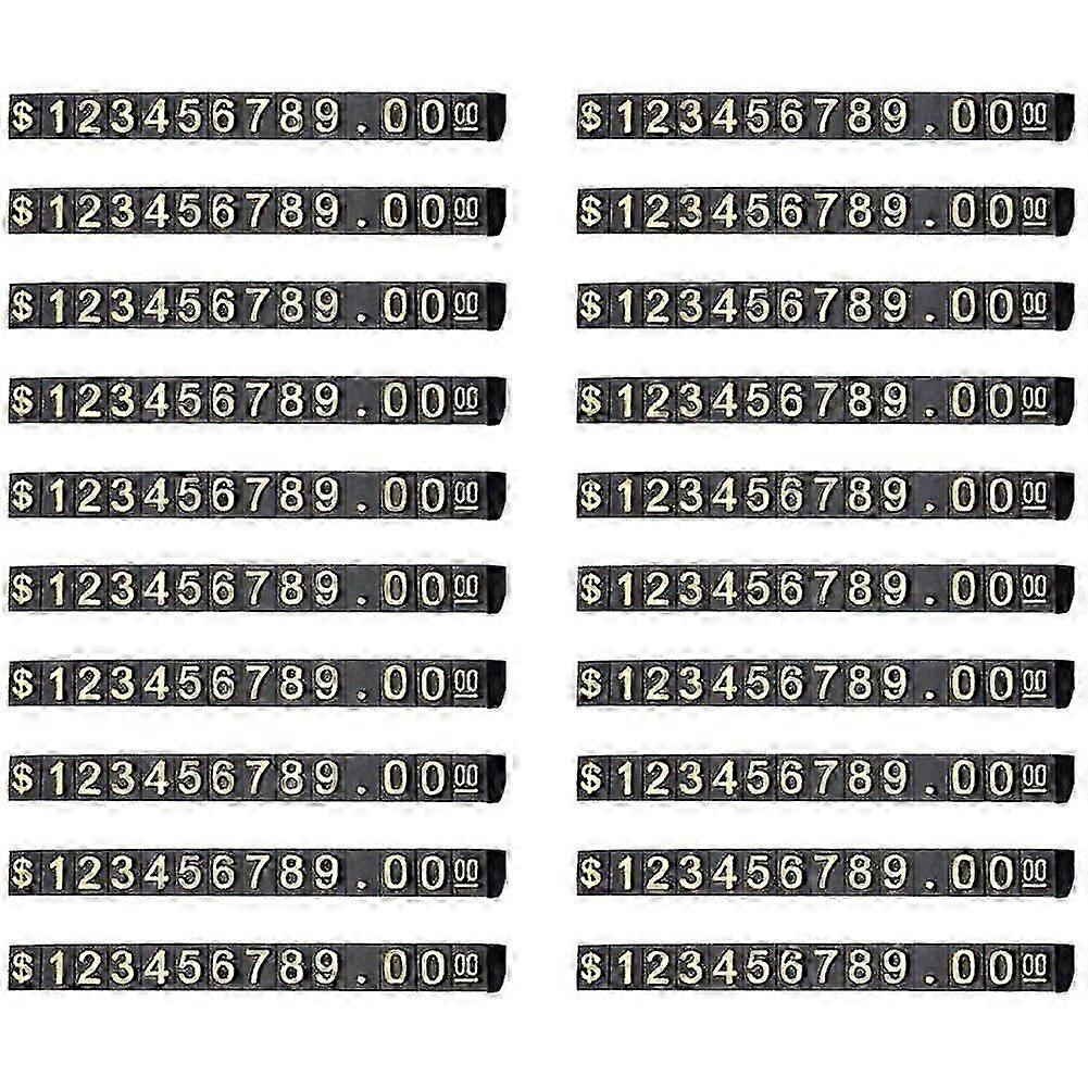 20 sets prijs display vierkante verstelbare prijskaartje voor prijs display counter stand nummer letter dol