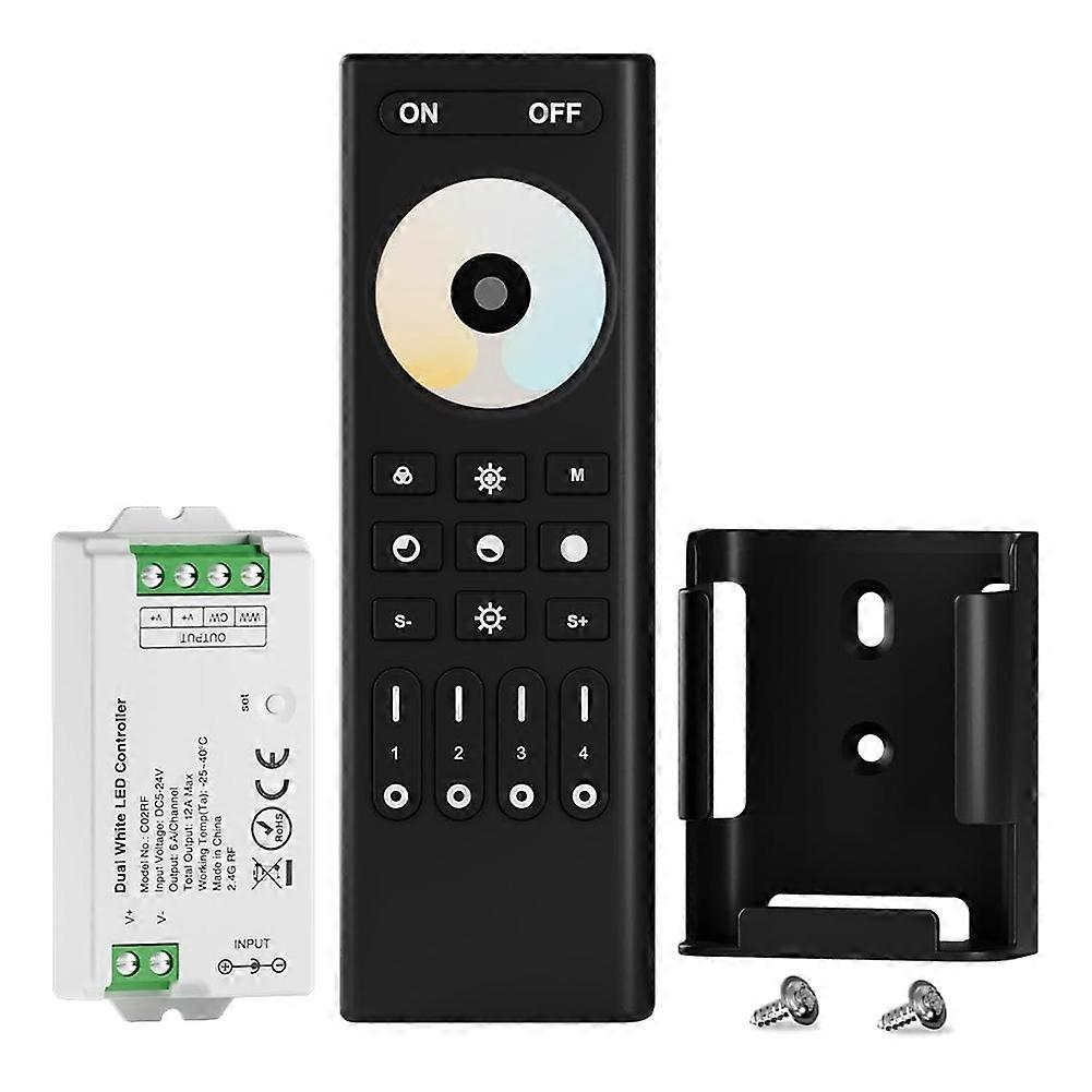 CCT LED Strip Controller Kit with Radio Frequency Remote, Tuya Compatible, Multi-Zone Control
