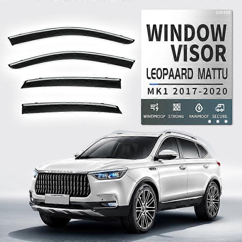 For Leopaard MATTU MK1 2017-2020 Window Visor Rain Or Shine Side Window Deflector Visor Shades Ventvisor Strip