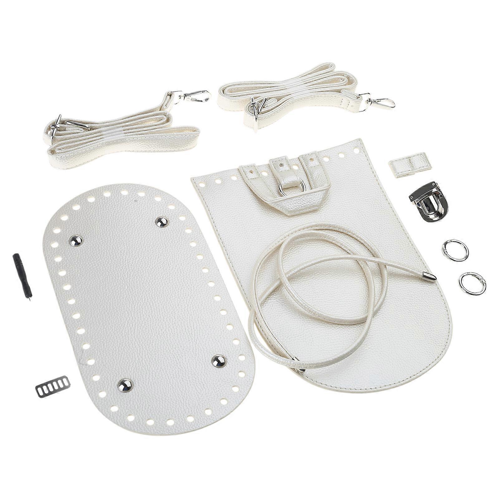 Handmade Bag Making Set PU Leather Backpack Making Kits All-matching Bag Bottom Bag Accessories for Knitting  shell color