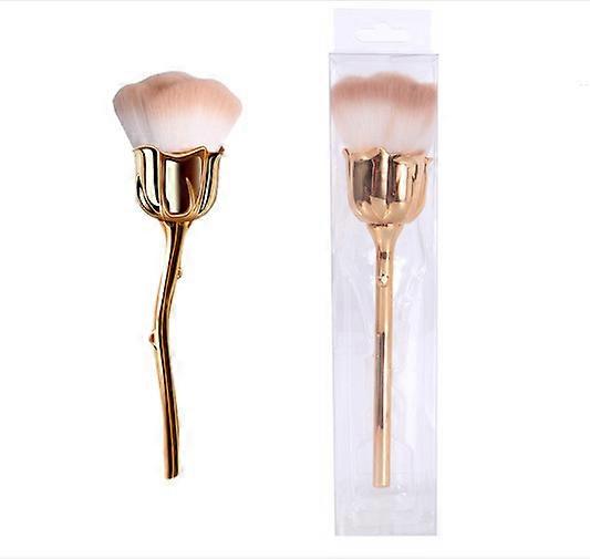 Rose Shape Large Powder Makeup Brush with Soft Nylon Bristles and Comfortable Handle