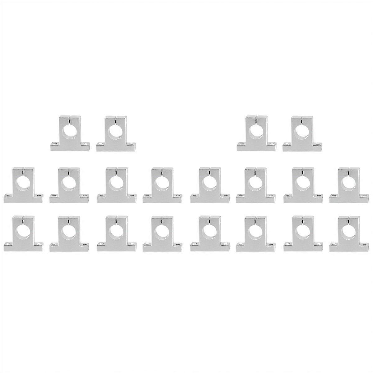 20 Pcs Linear Motion Rail Clamping Rod Rail Guide Support Shaft Bracket Coupling Mount SK25 25mm