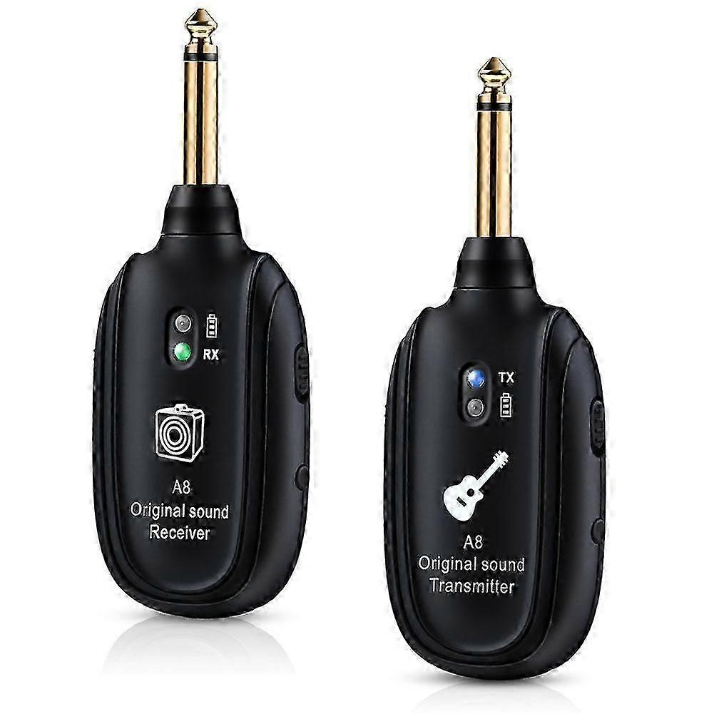 UHF Wireless Guitar System with Transmitter and Receiver for Crisp Audio Performance