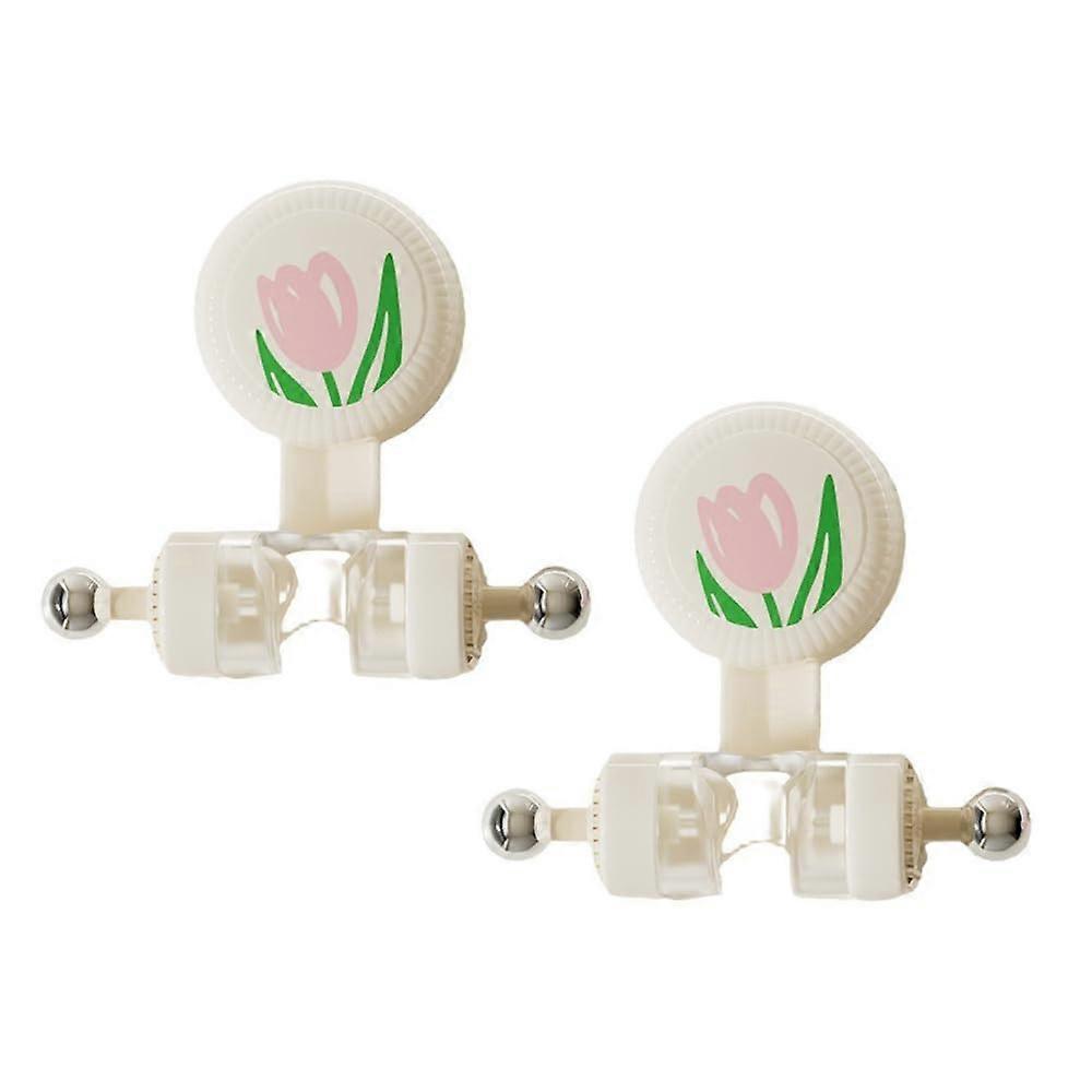 Handheld Shower Head Holder 2 Pack Adjustable Suction Cup Bracket No Drilling for Bathroom White