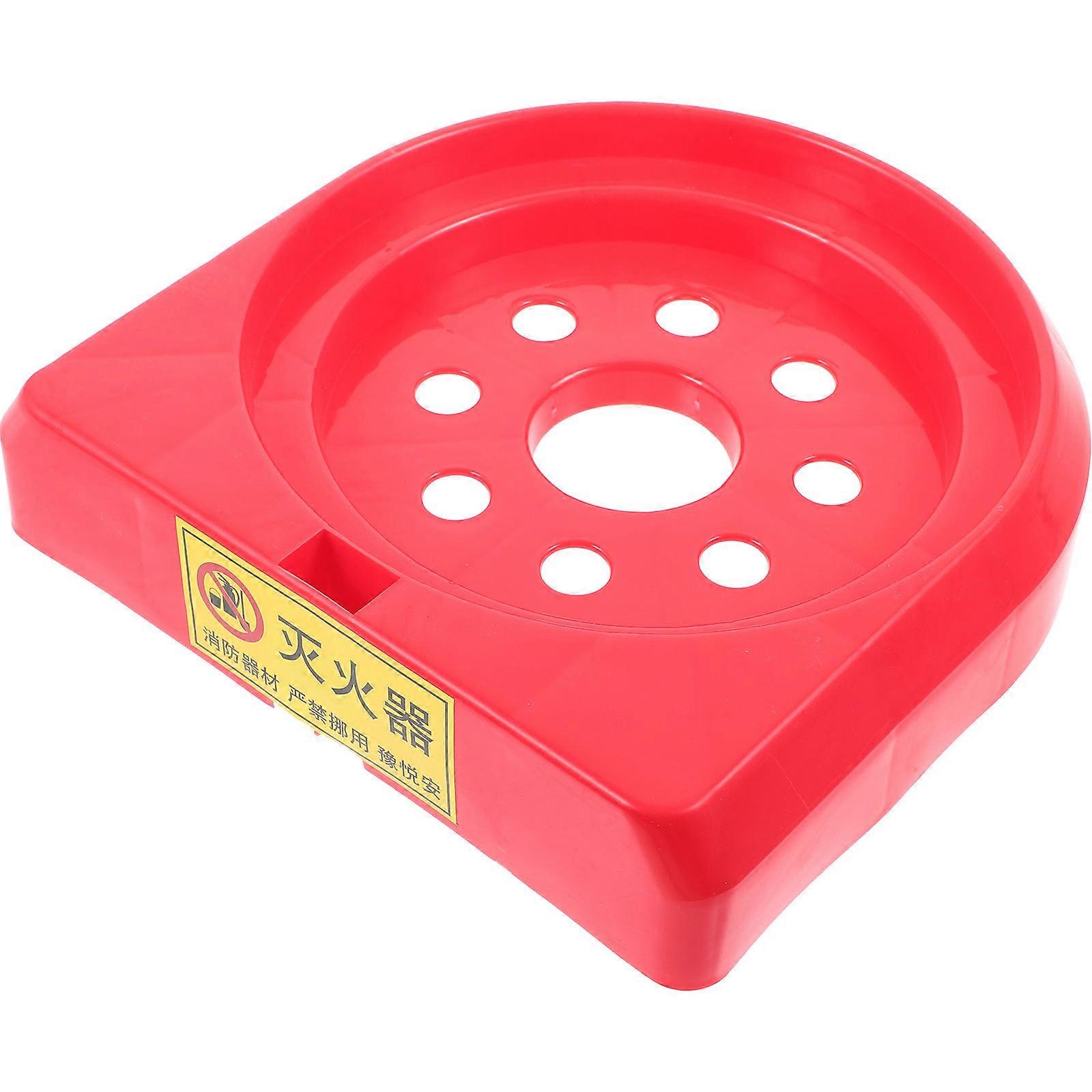 Red Plastic Fire Extinguisher Base for Holding Powder Floor Stand