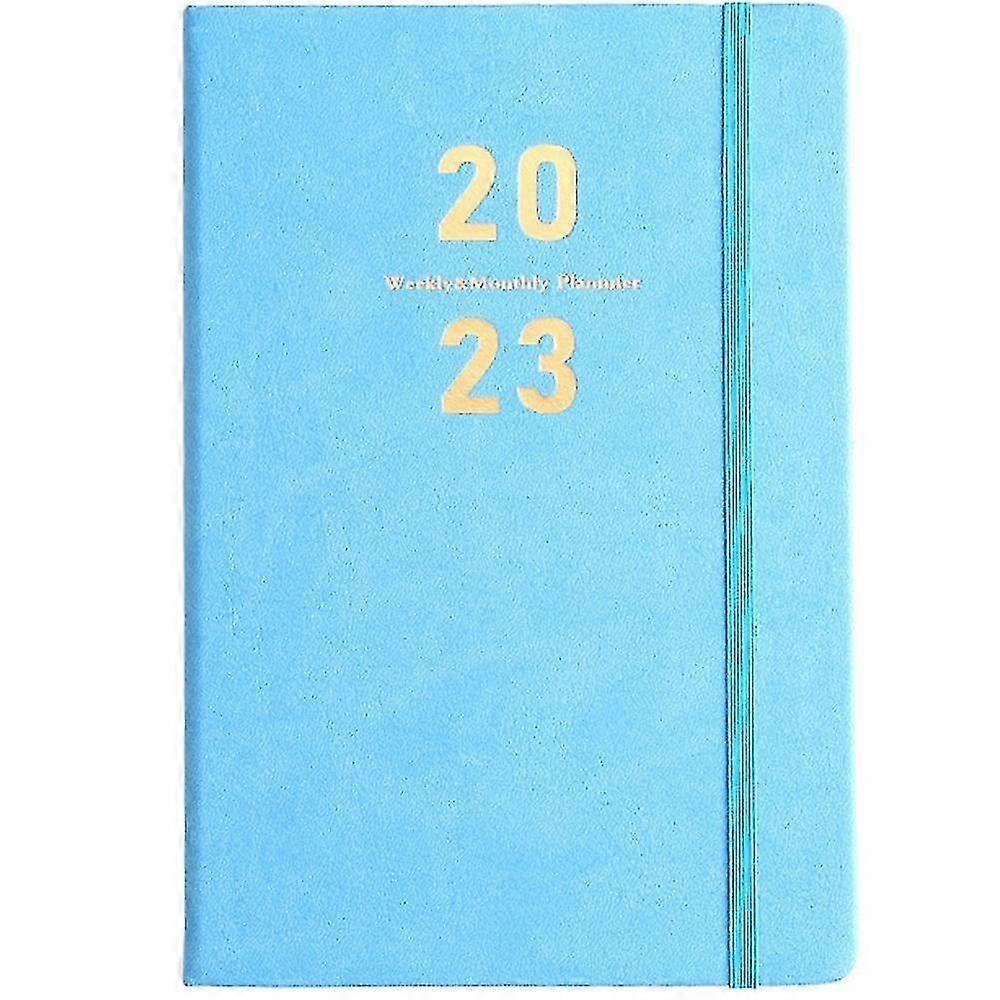 2025 Planner 2023, 2023 Agenda Book Hard Face Notebook With Pen, Personal Organizer Blue