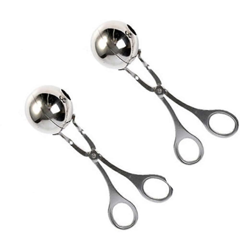 2 Pcs Stainless Steel Meatball Maker and Scoop Tool, NonStick Mold for Uniform Shaping and Quick Prep