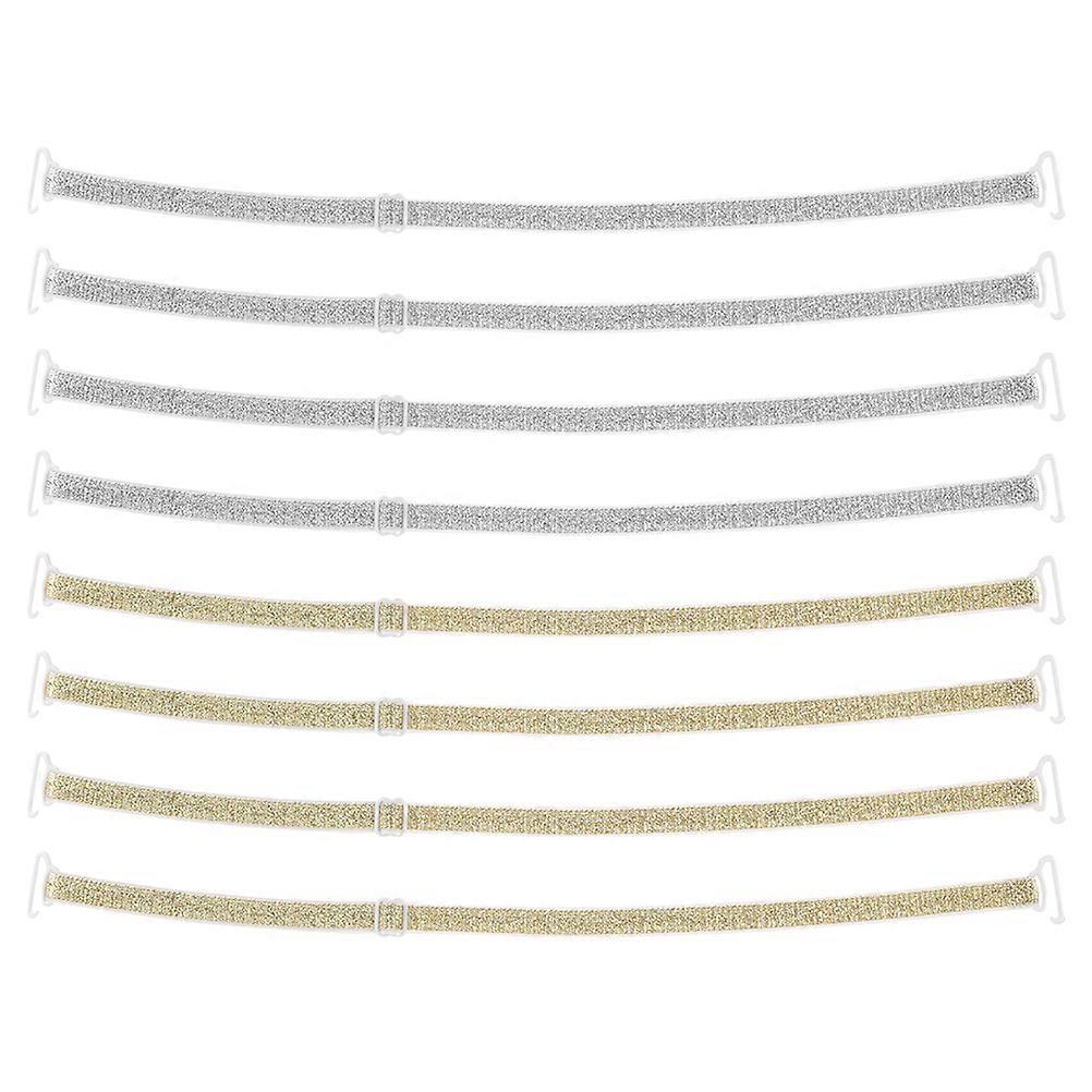 Non-Slip Shoulder Strap Bra Strap Clips Adjustable Elastic Straps 4Pairs