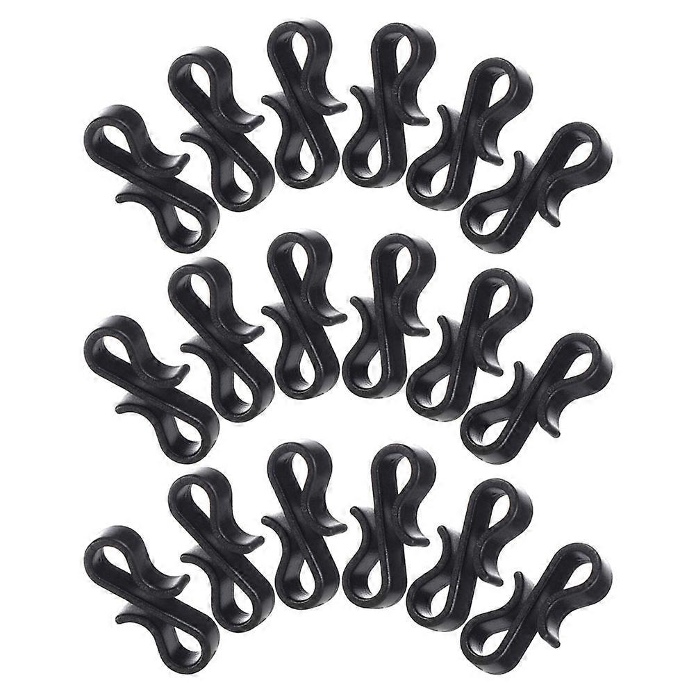 Outdoor String Light Clips Mini Gutter Hooks for Hanging Lights 50Pcs Black