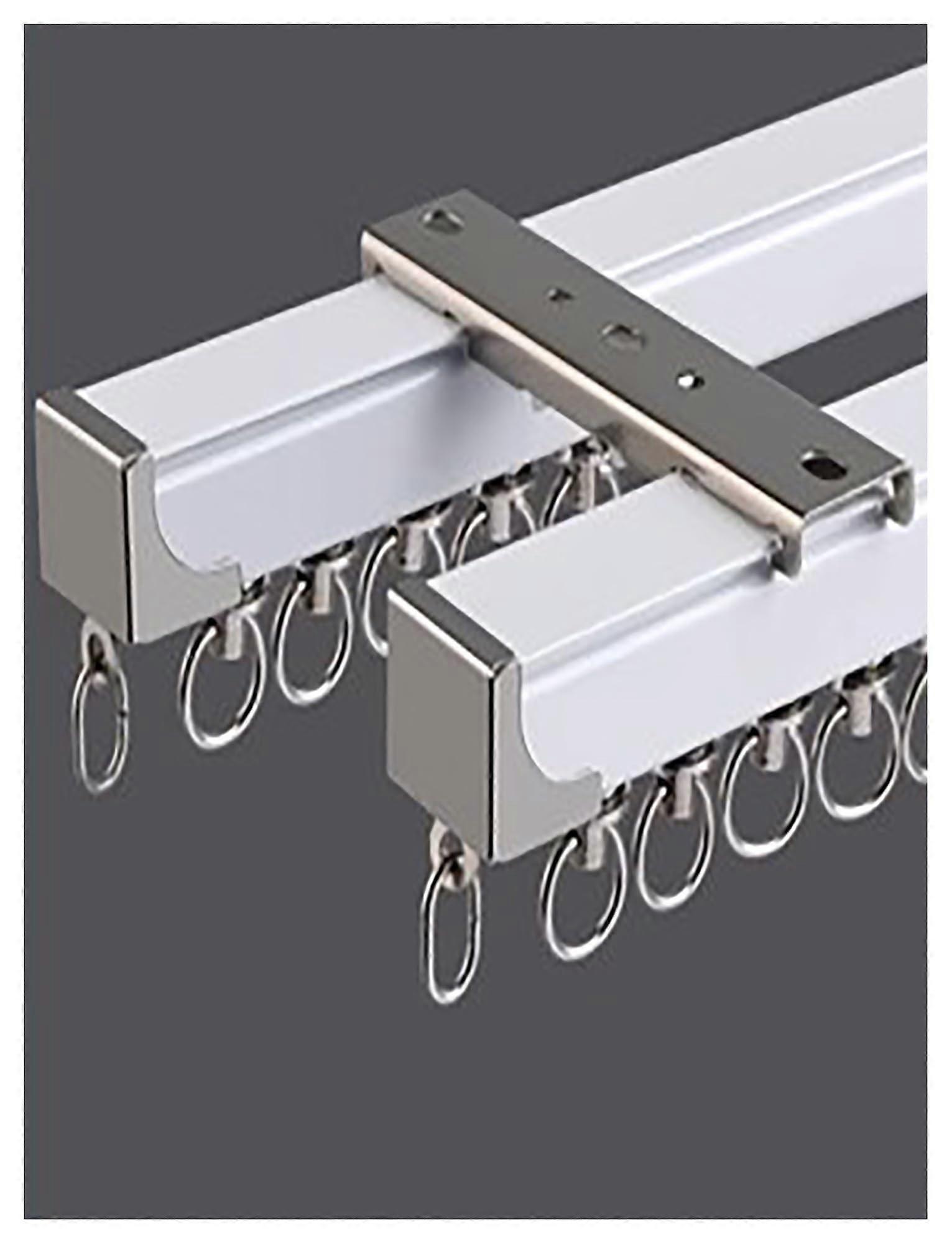 Ceiling or Wall Mount Curtain Track System, HeavyDuty Aluminum Rails for Room Divider 190cm