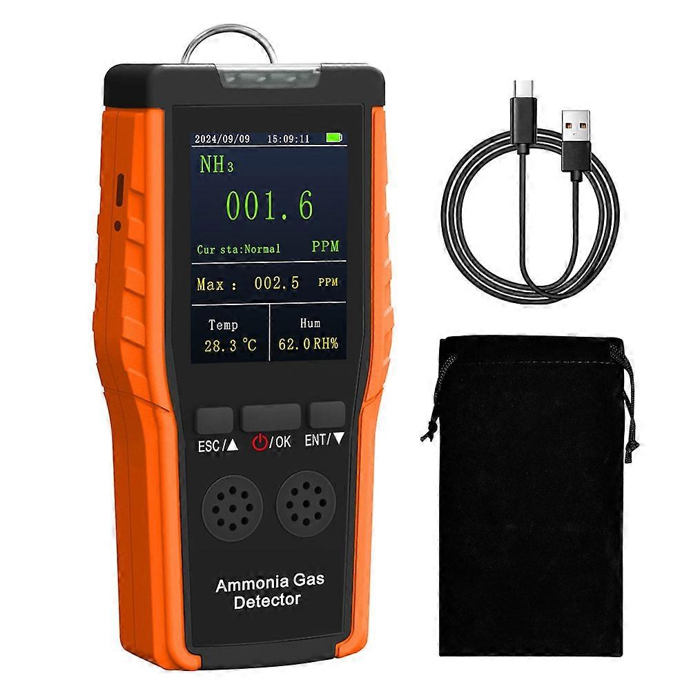 Portable Continuous Quantitative Analysis Ammonia Gas Hold Peak 9000B Detector 0-100ppm Rechargeable with LCD Screen