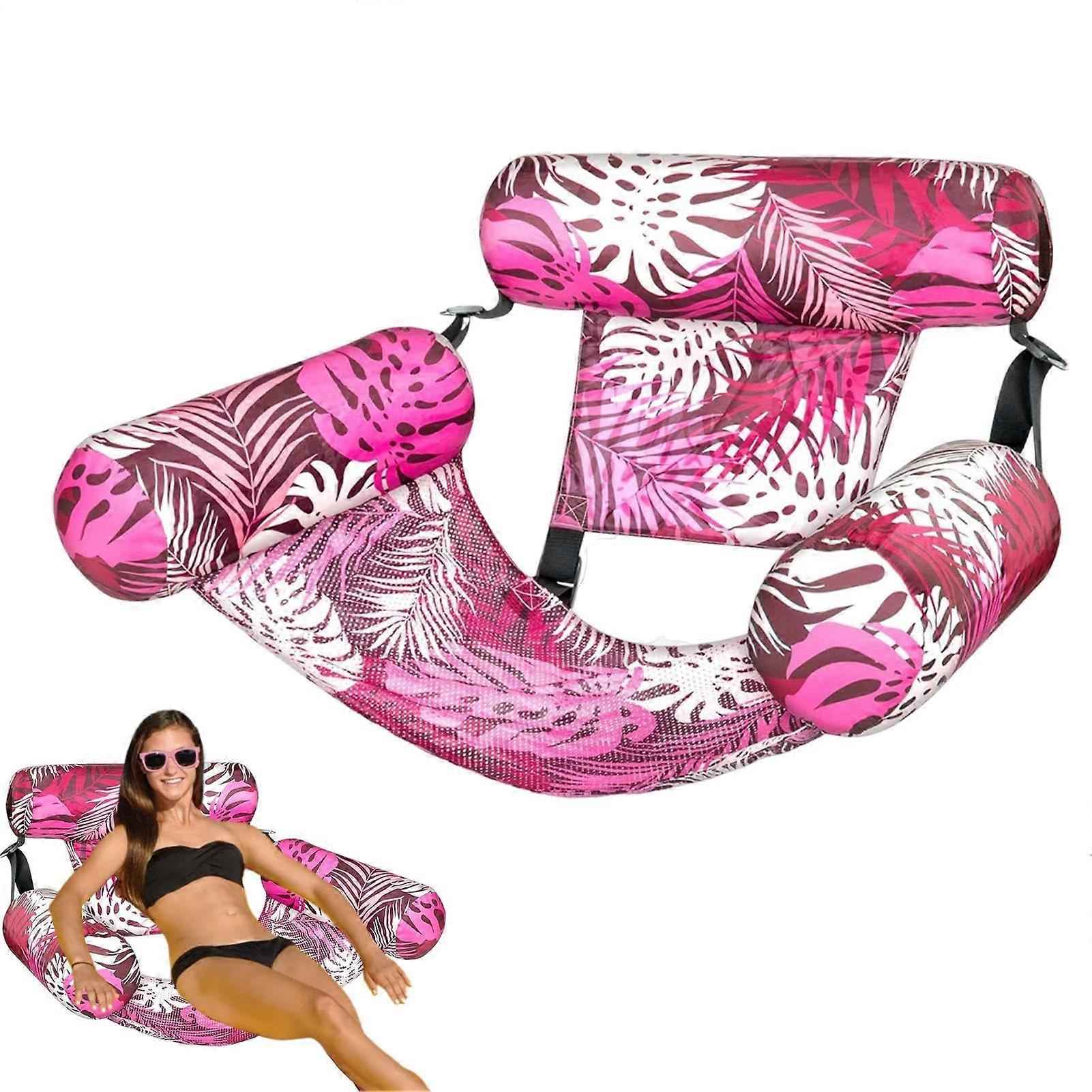 Inflatable Pool Lounge Chair for Adults with Ergonomic Floating Comfort, Quick Inflate, Leakproof Build