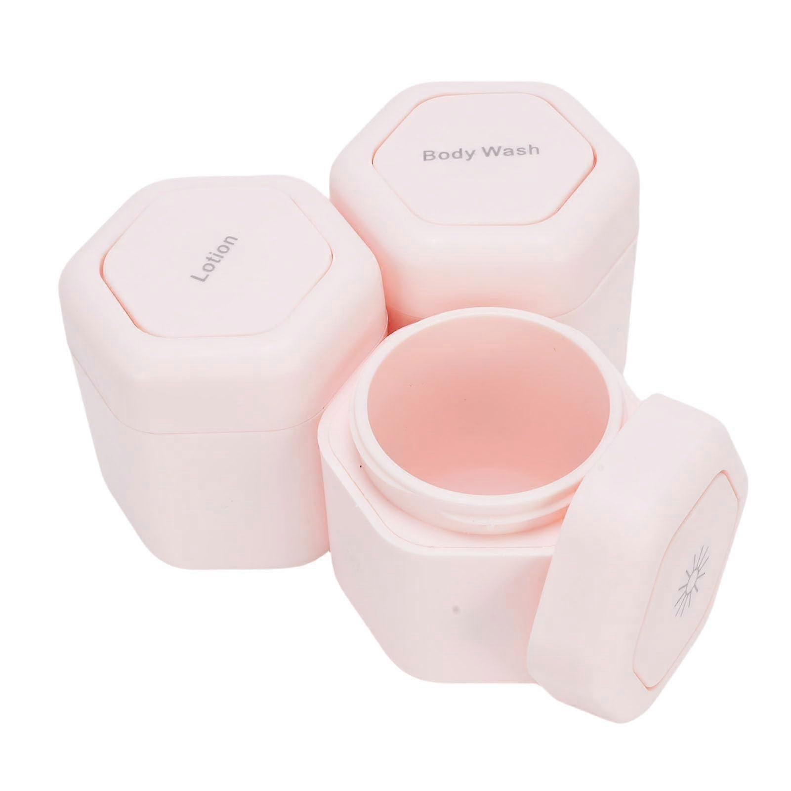 3pcs Travel Toiletry Bottles LeakProof Magnetic Wide Mouth Reusable Containers for Lotions and Creams