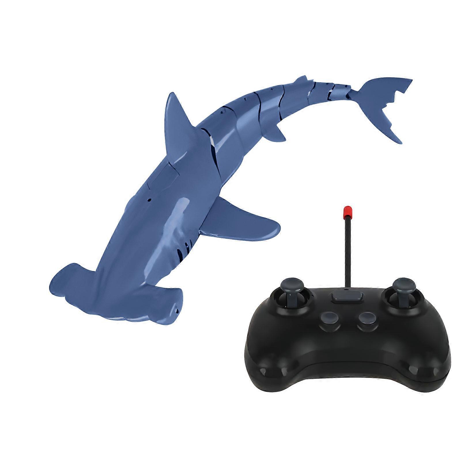 Double Battery Device Shark Toy Immersible Plan With 360° Maneuverability For Marine Play And Skill Development  Gray