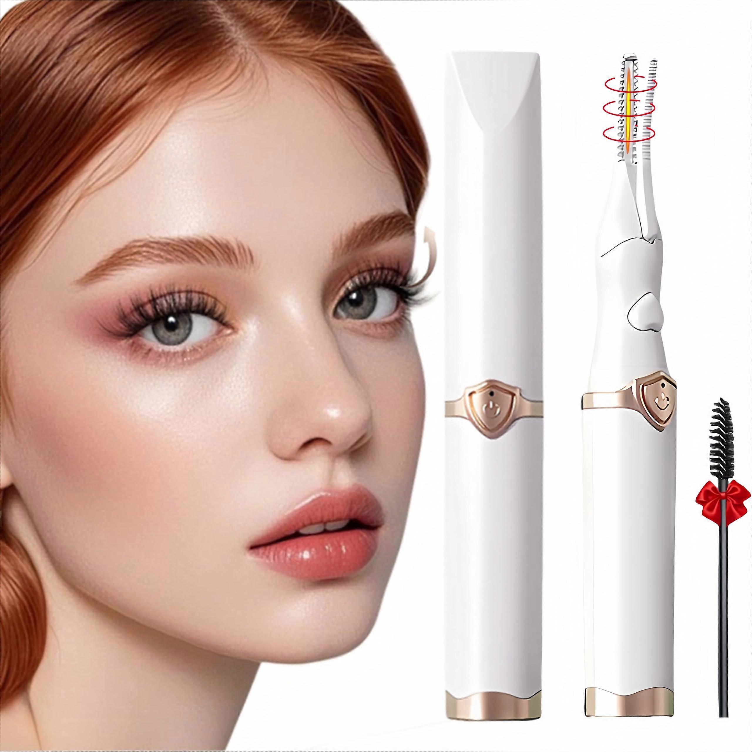 Heated Eyelash Curler with 3 Heat Modes, USB Rechargeable, 8s Rapid Heating, 24H LongLasting Curl, Beige