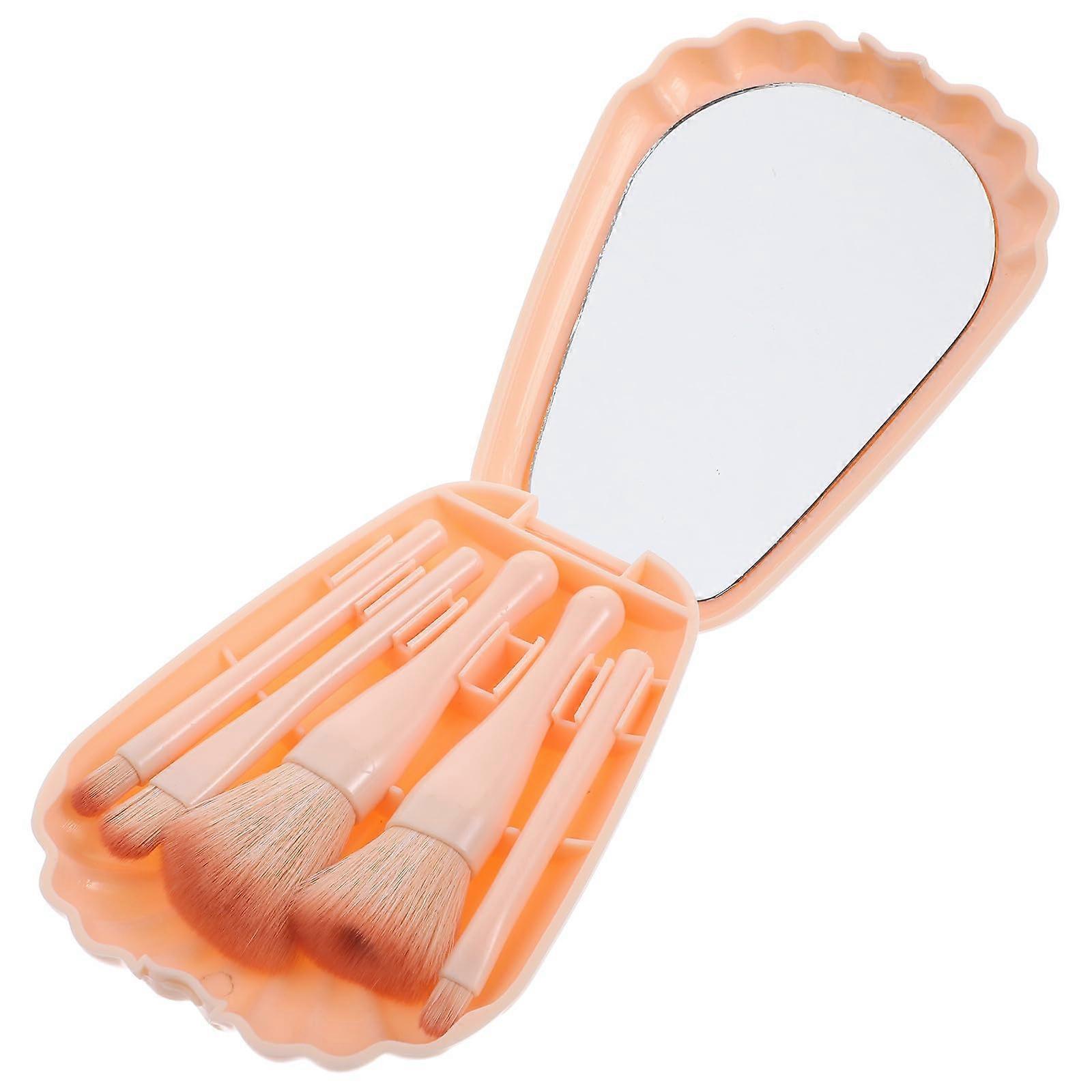 Makeup Brush Set, 5 Piece Eyeshadow and Highlighter Brushes with Durable Case