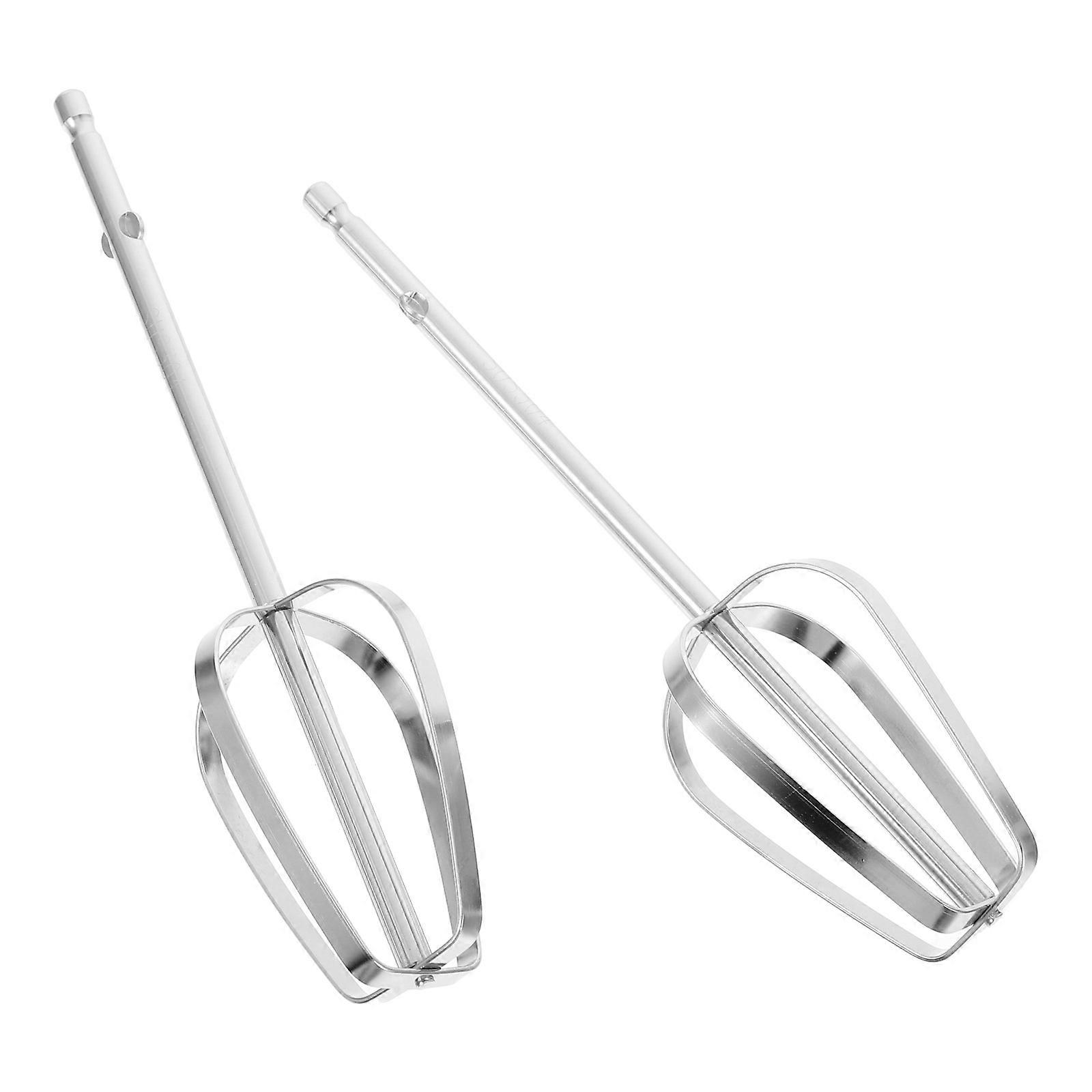 Kitchen Hand Mixer Beaters Attachments for Cream Whisking 2Pcs Silver
