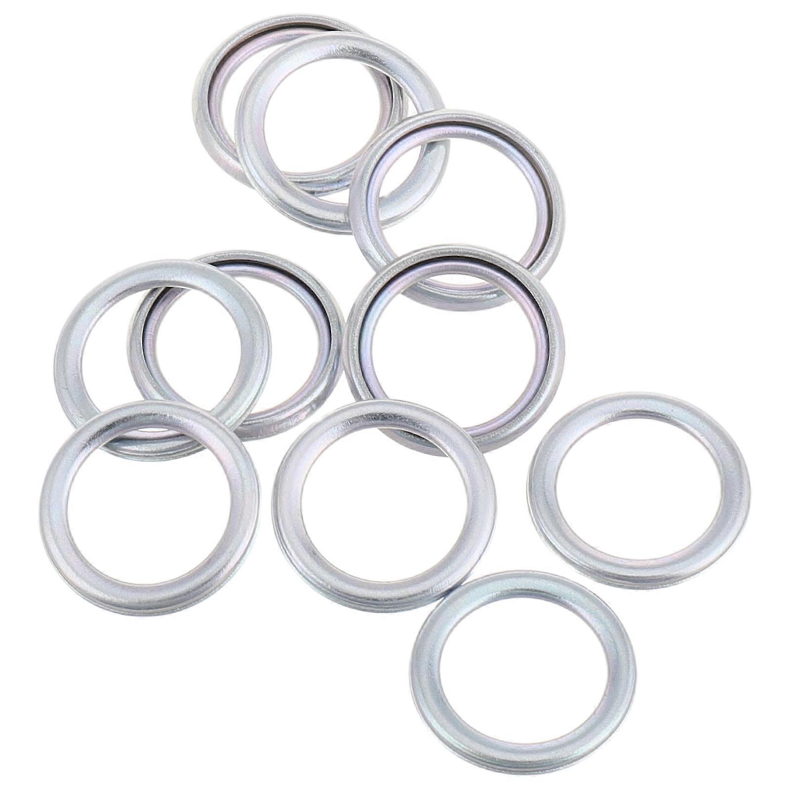 Oil Drain Plug Replacement Washers for Car Engine Oil Pan 10Pcs Alloy