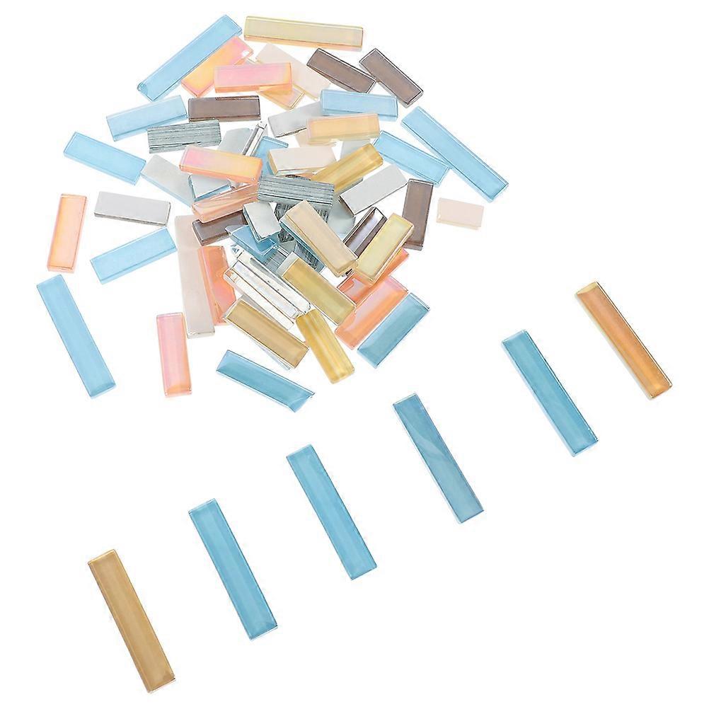 Mosaic Tiles Crystal Rectangle Flat Back Tiles for Craft Project 1 Bag